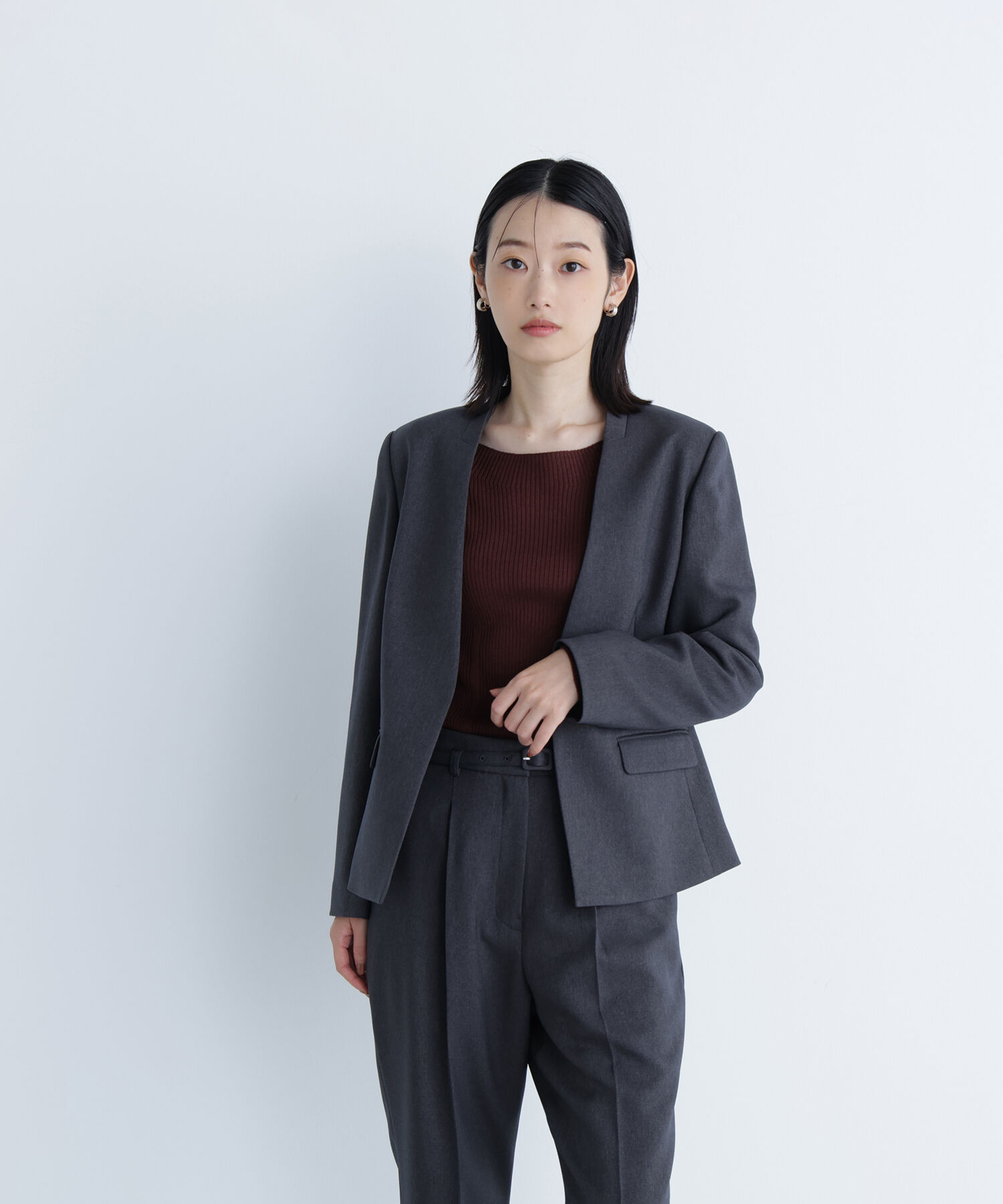  「ウーステッドライクツイル SETUP ノーカラージャケット」|その他|