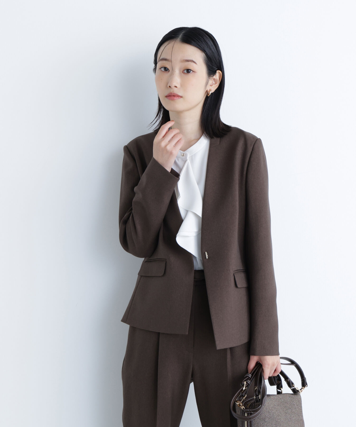  「ウーステッドライクツイル SETUP ノーカラージャケット」|その他|