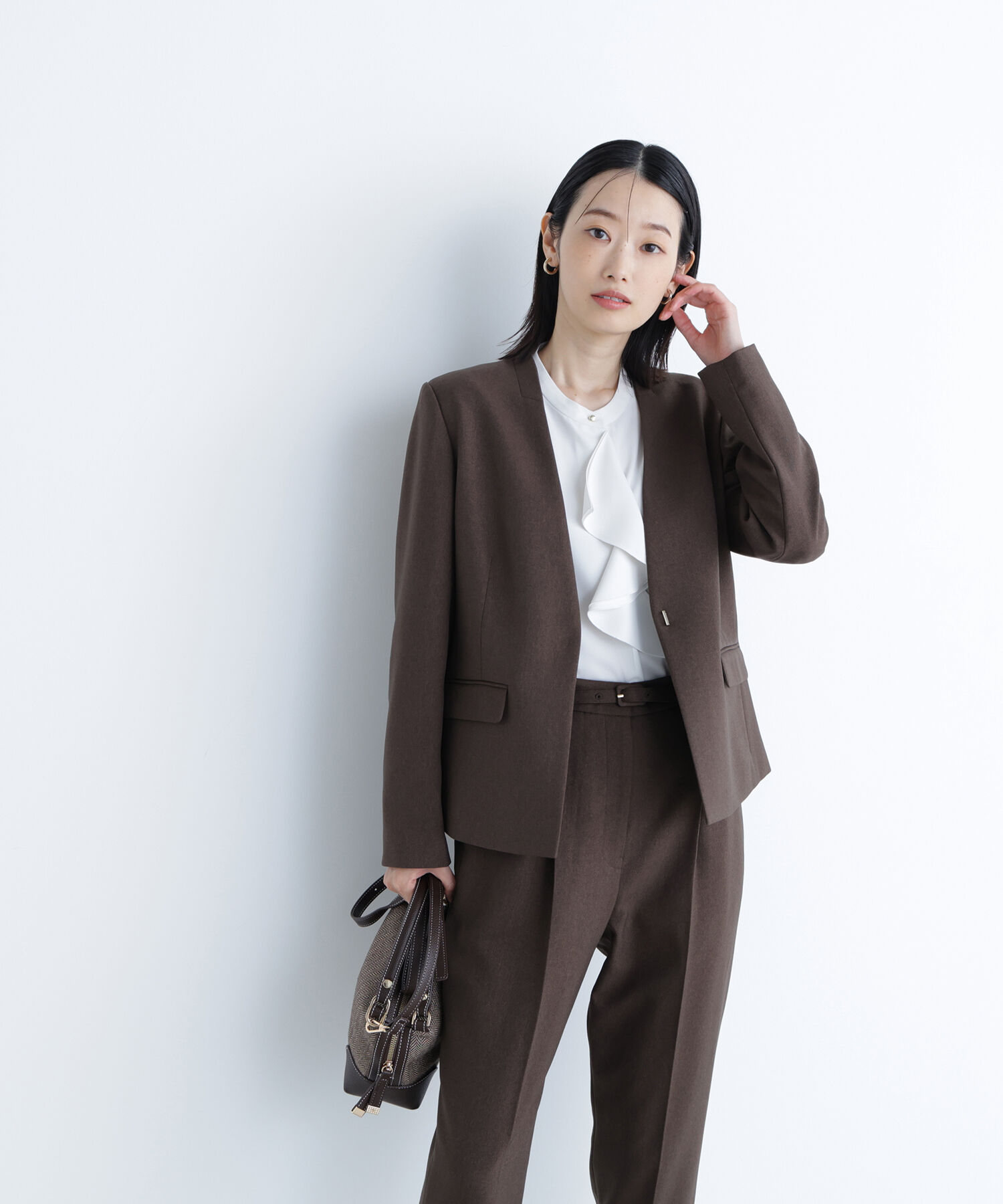  「ウーステッドライクツイル SETUP ノーカラージャケット」|その他|