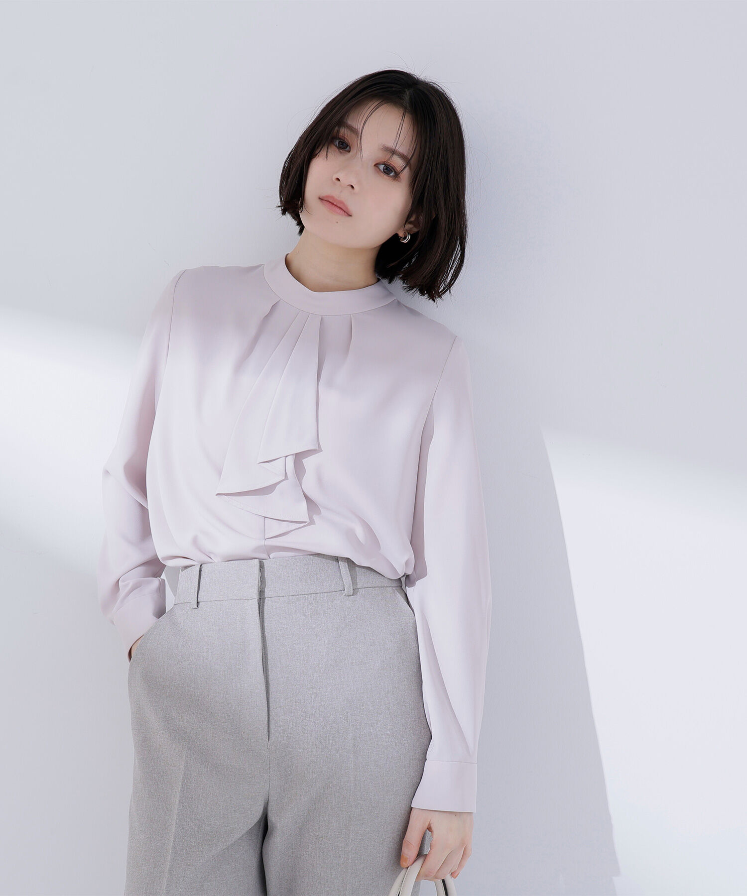  「ラッフルボウタイブラウス」|シャツ・ブラウス|ピンクベージ