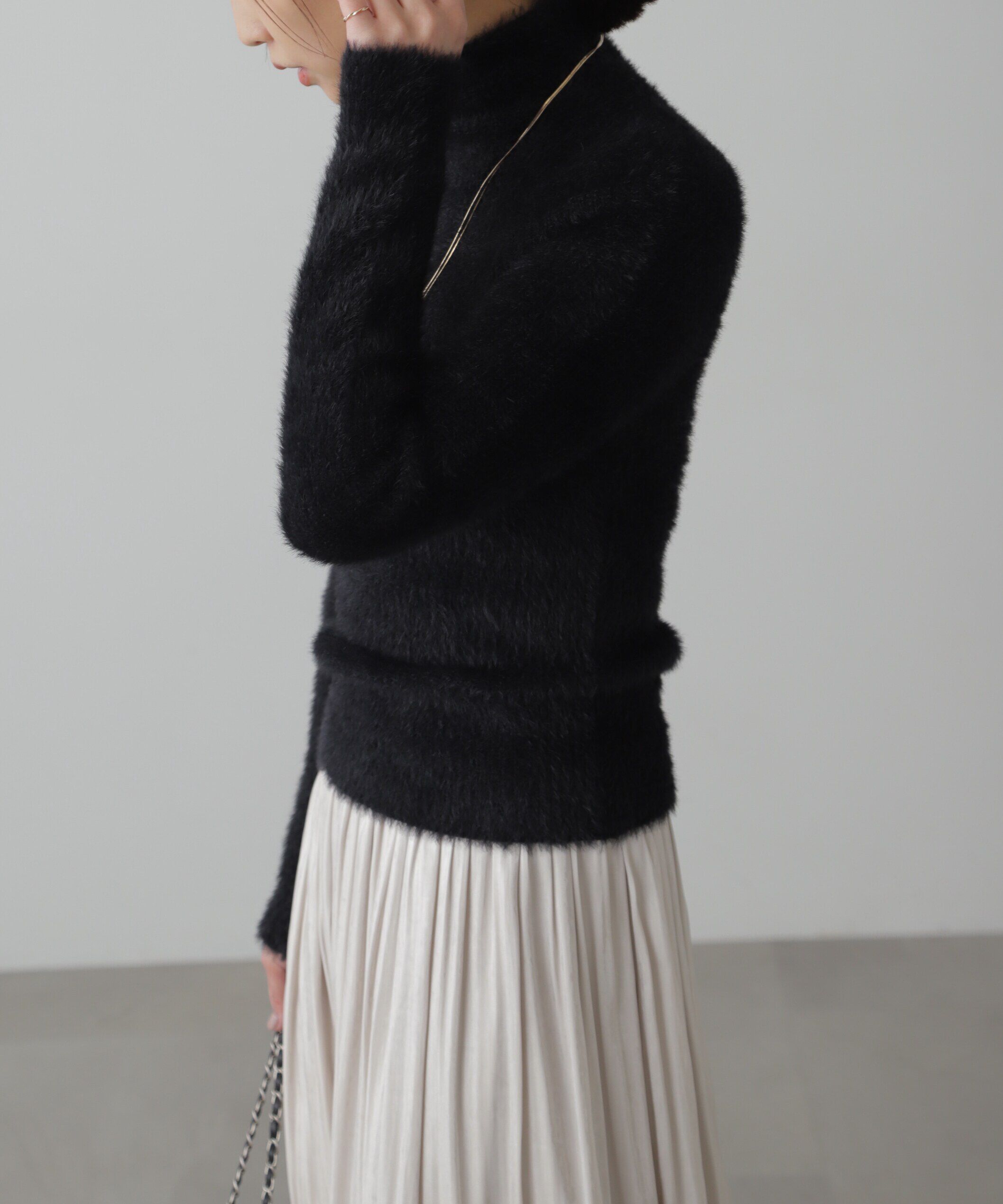  「コンパクトシャギーハイネックニット」|ニット・セーター|