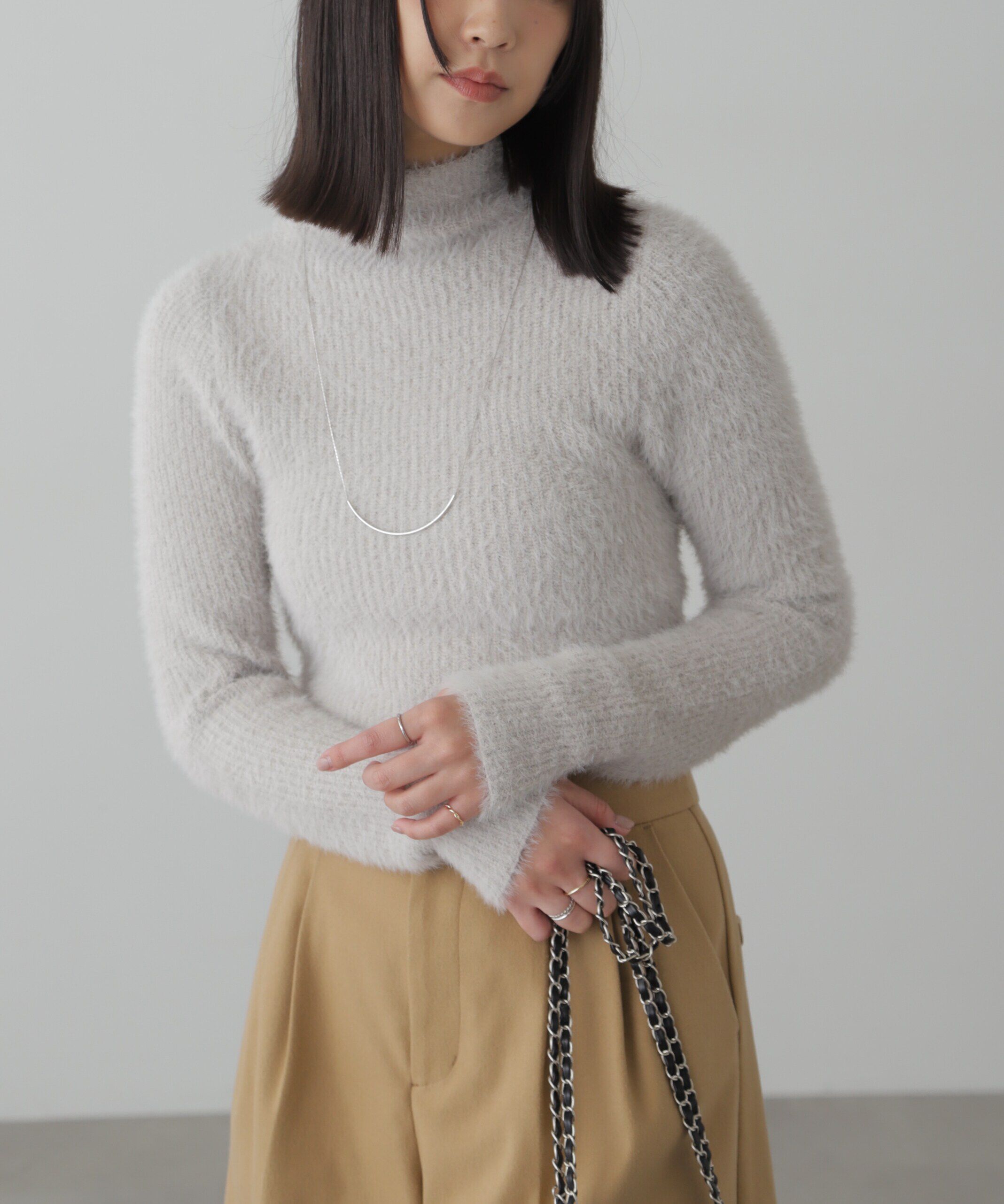  「コンパクトシャギーハイネックニット」|ニット・セーター|