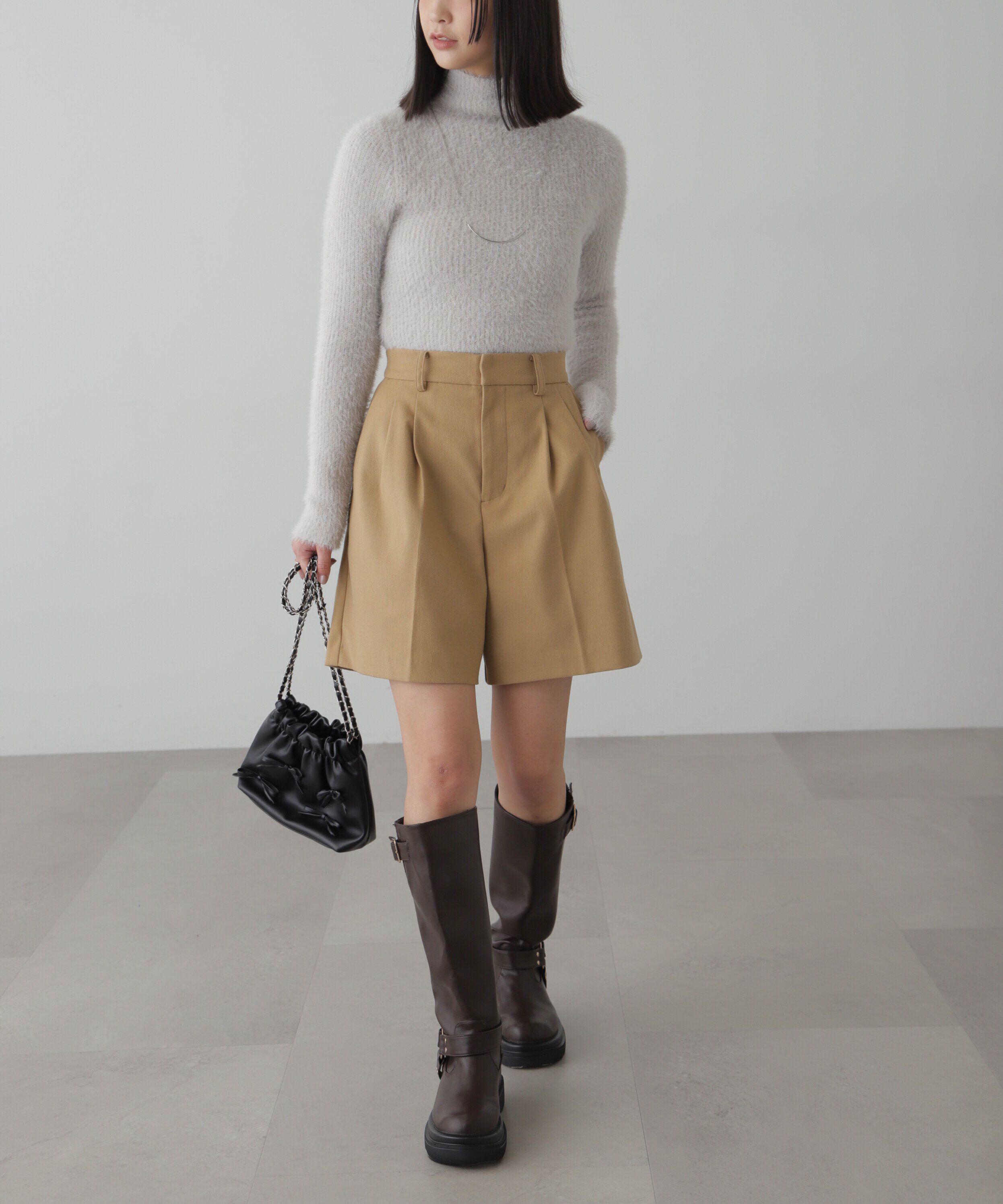  「コンパクトシャギーハイネックニット」|ニット・セーター|