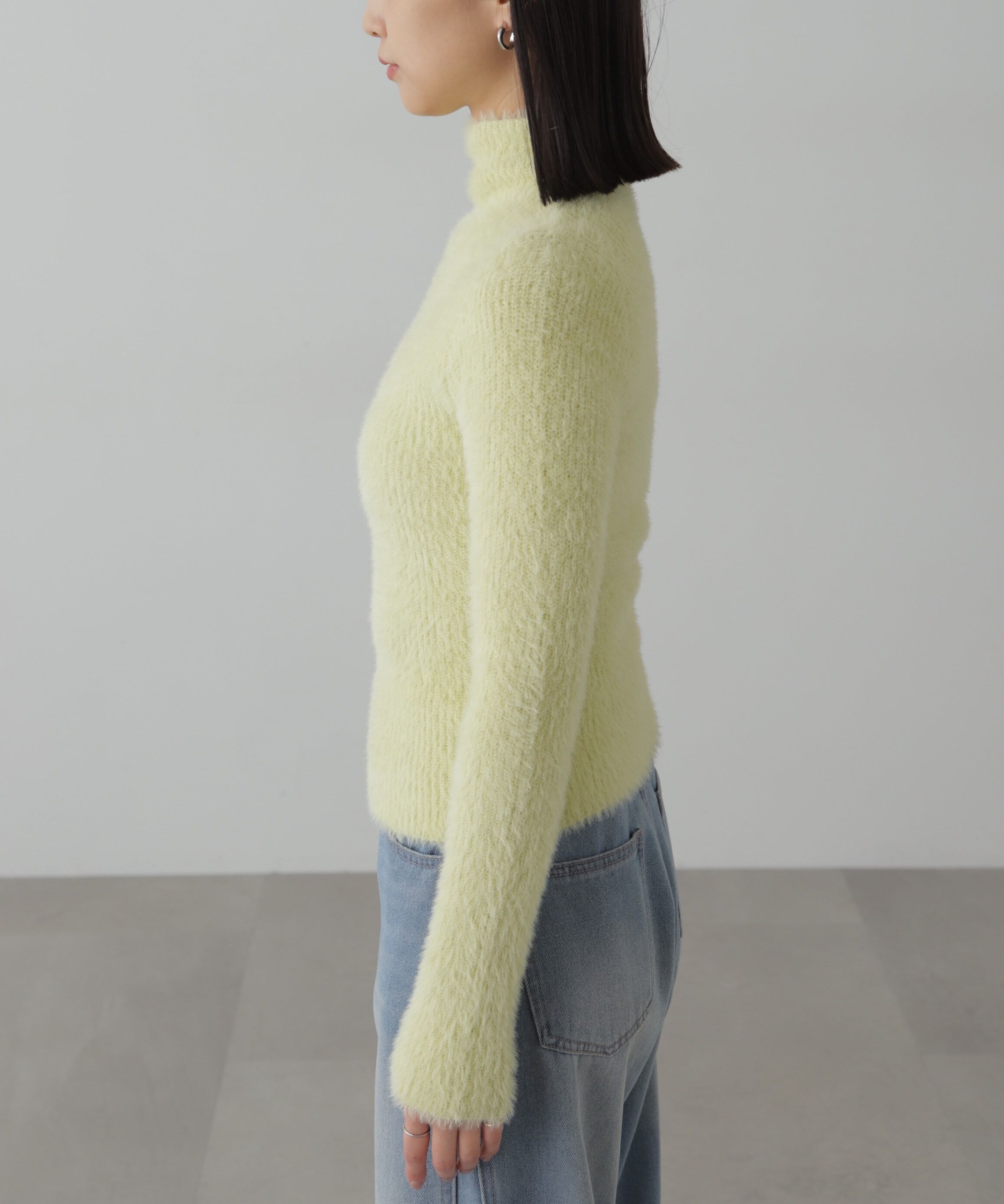  「コンパクトシャギーハイネックニット」|ニット・セーター|