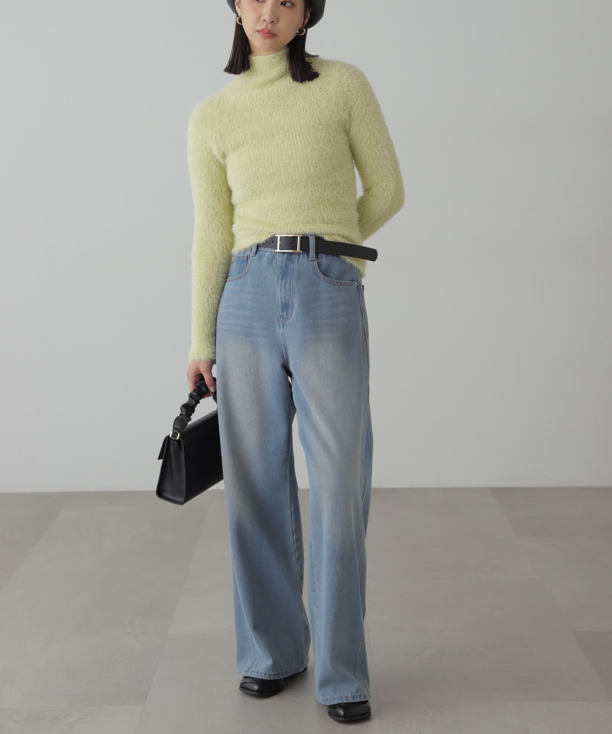  「コンパクトシャギーハイネックニット」|ニット・セーター|