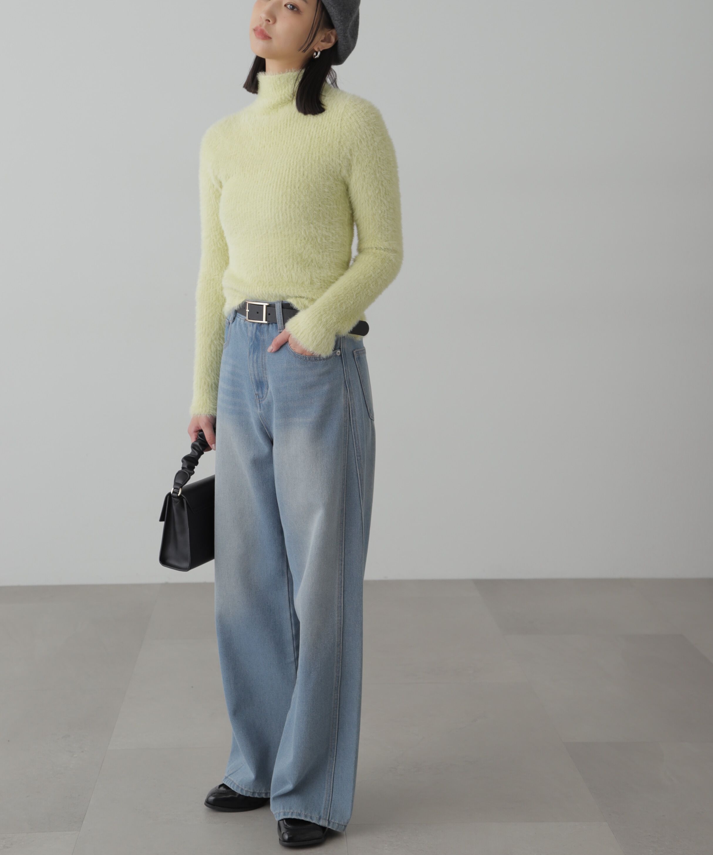  「コンパクトシャギーハイネックニット」|ニット・セーター|