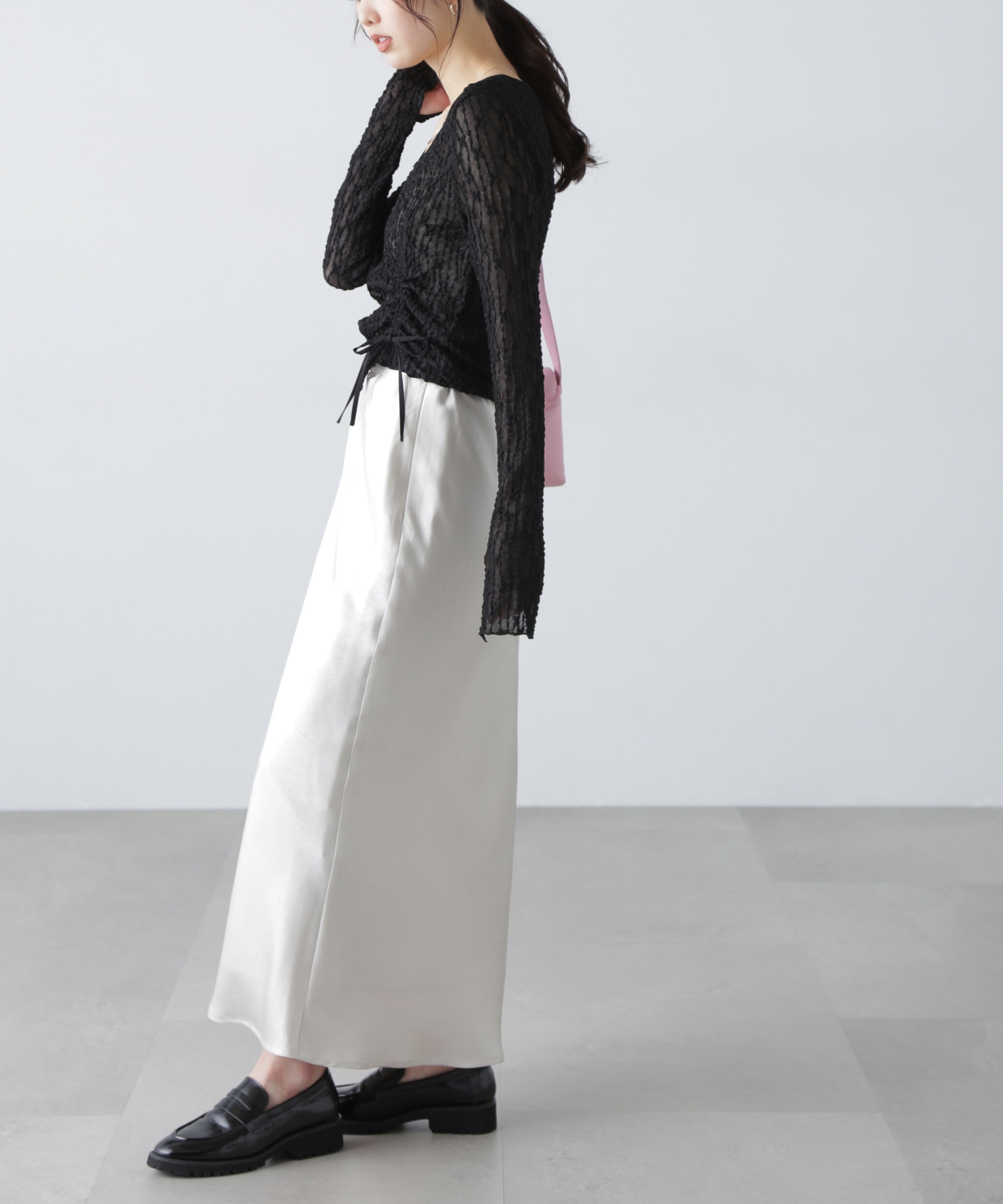  「シアーレースドロストカーディガン」|Tシャツ・カットソー|