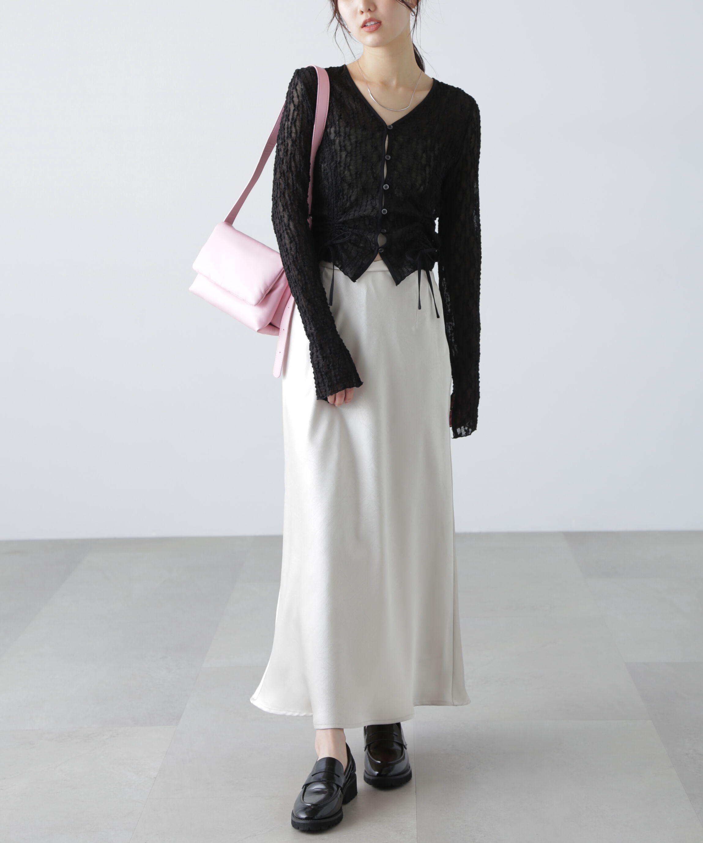  「シアーレースドロストカーディガン」|Tシャツ・カットソー|