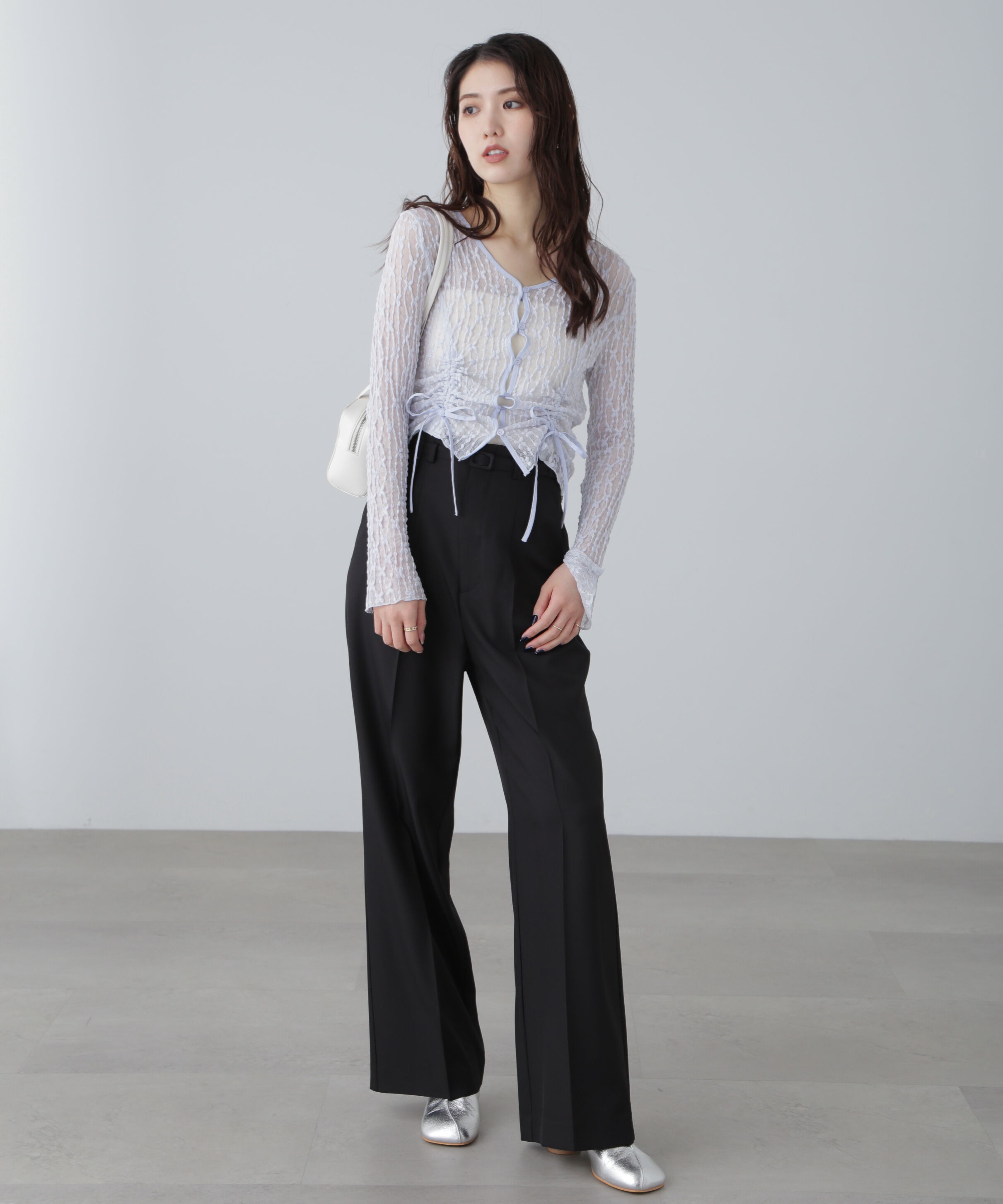  「シアーレースドロストカーディガン」|Tシャツ・カットソー|