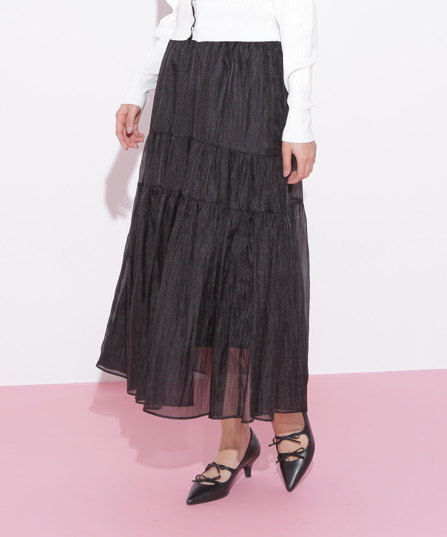  「シアーシャイニーボリュームスカート」|スカート|