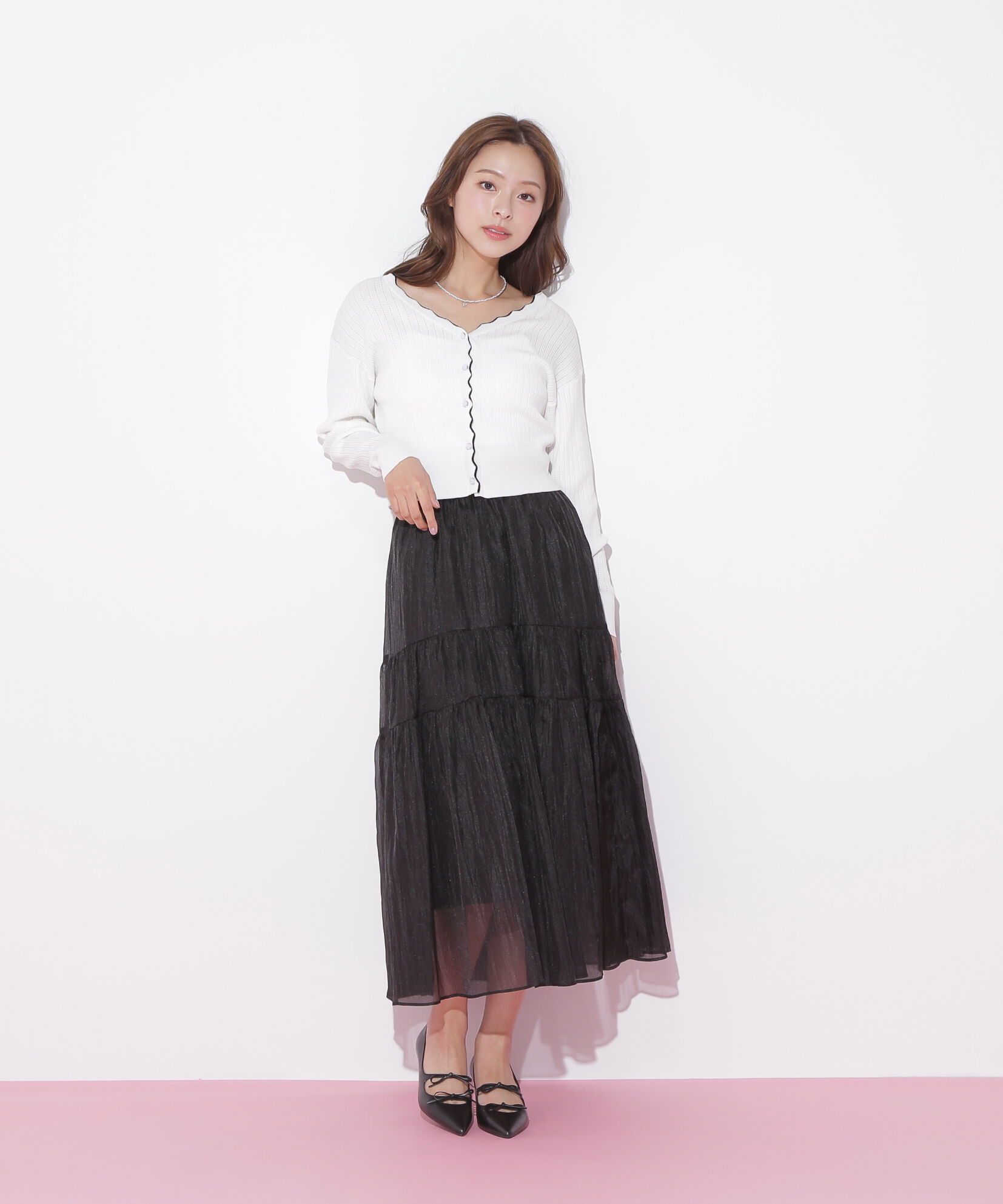  「シアーシャイニーボリュームスカート」|スカート|