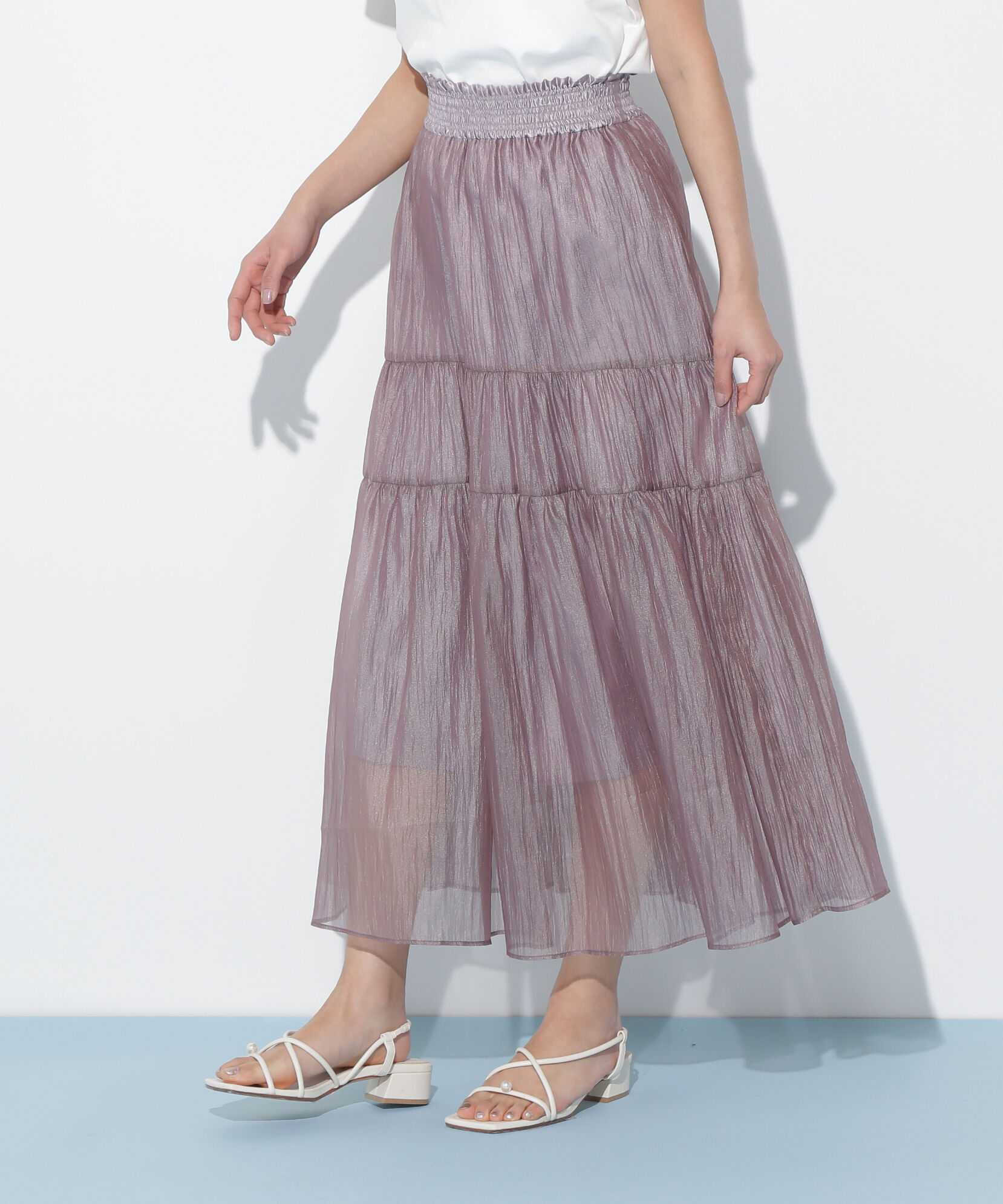  「シアーシャイニーボリュームスカート」|スカート|