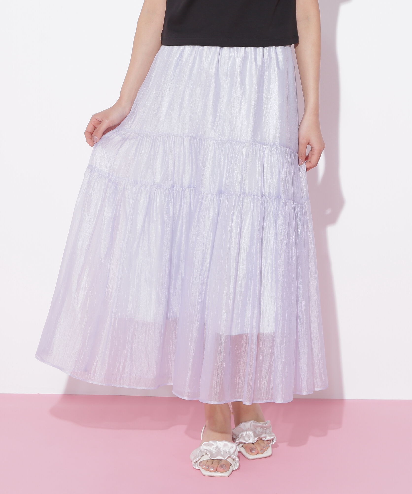  「シアーシャイニーボリュームスカート」|スカート|