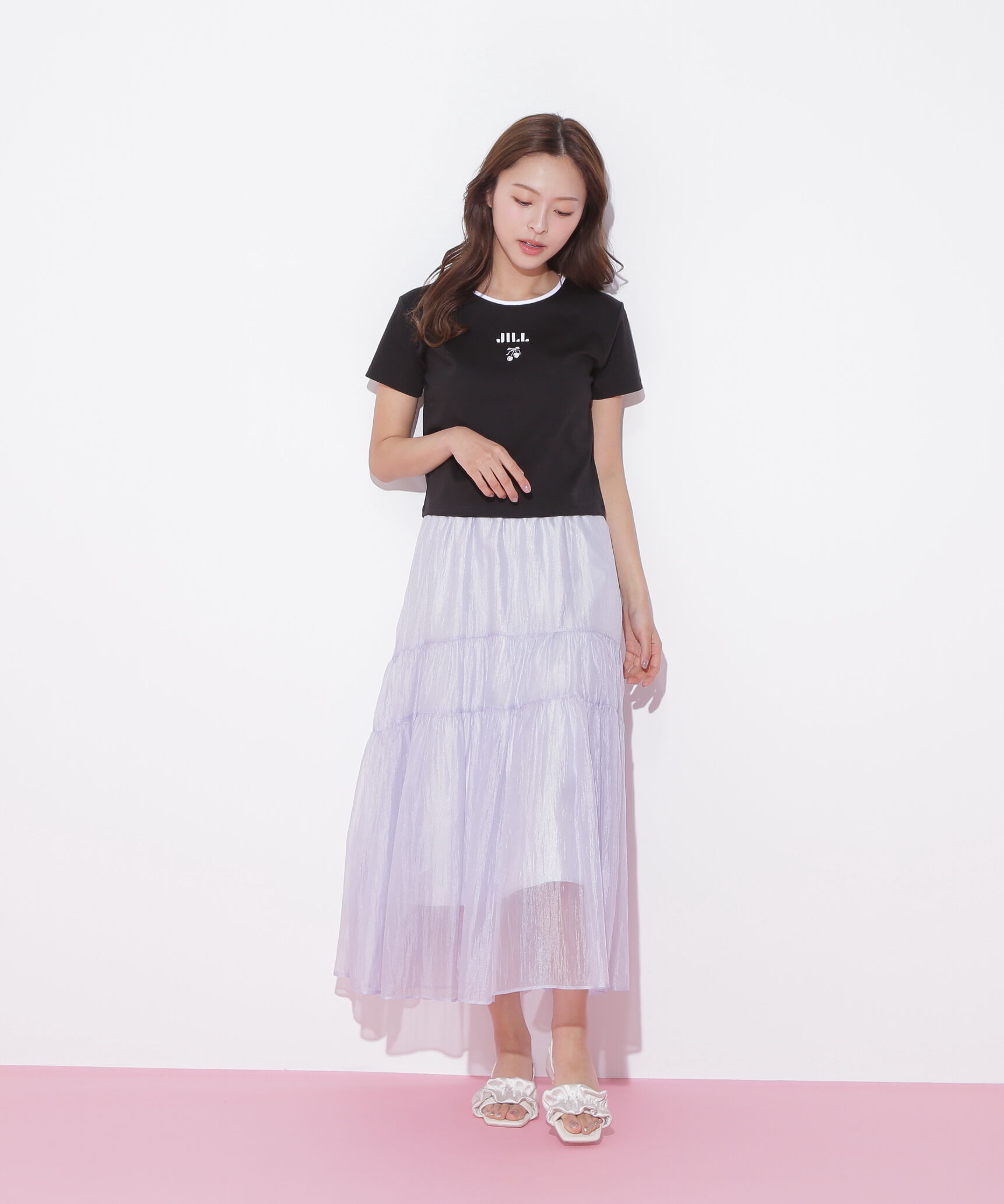  「シアーシャイニーボリュームスカート」|スカート|