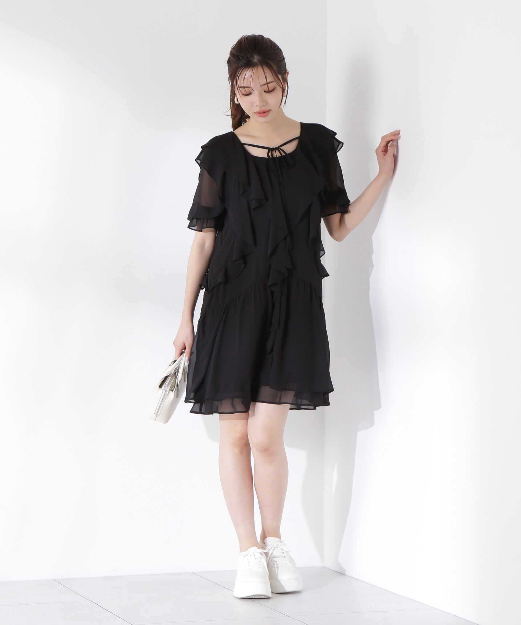 PROPORTION BODY DRESSING「《EDIT COLOGNE》ラッフルミニワンピース」|ワンピース|