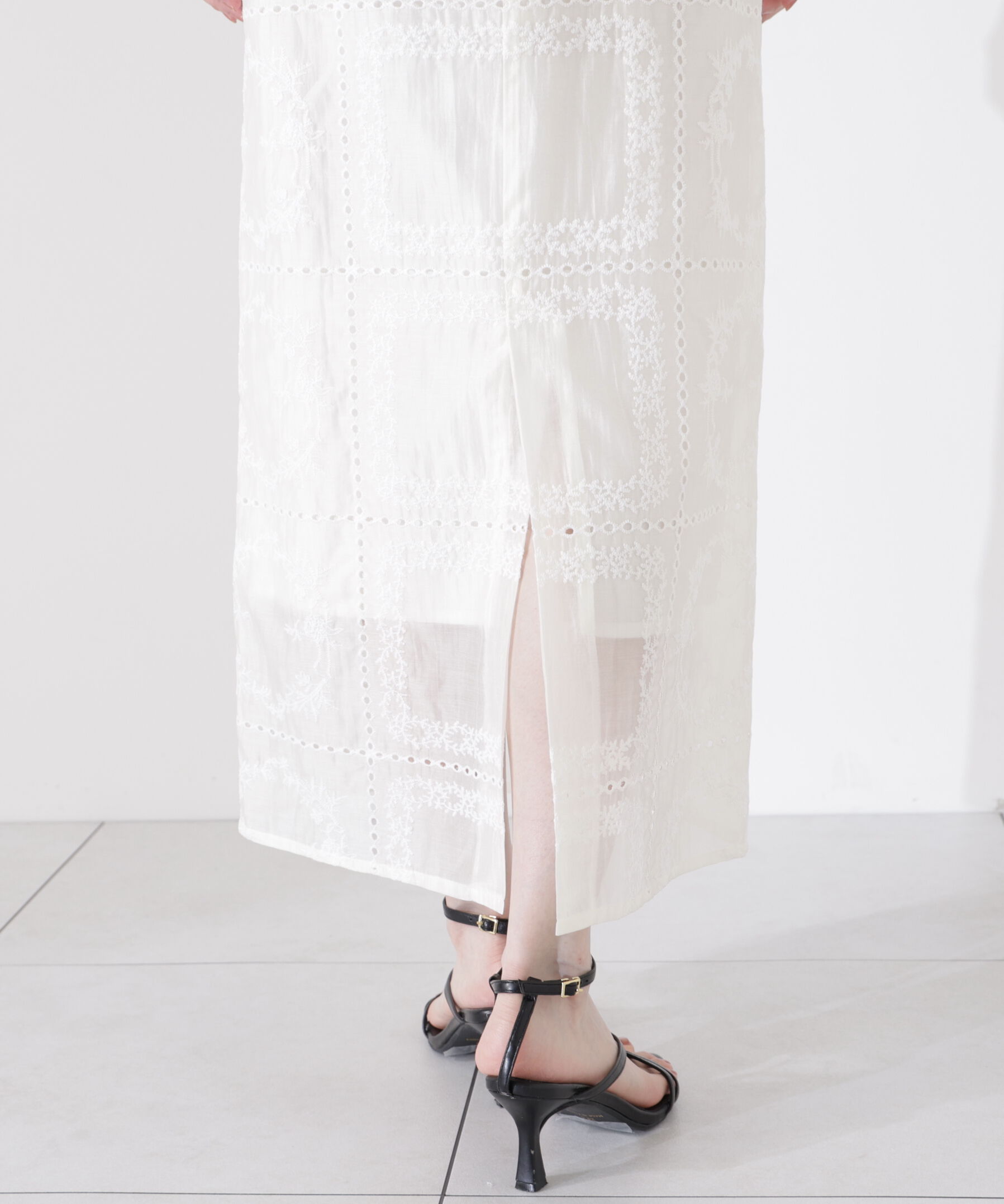 PROPORTION BODY DRESSING「シアーパネルレーススカート」|スカート|