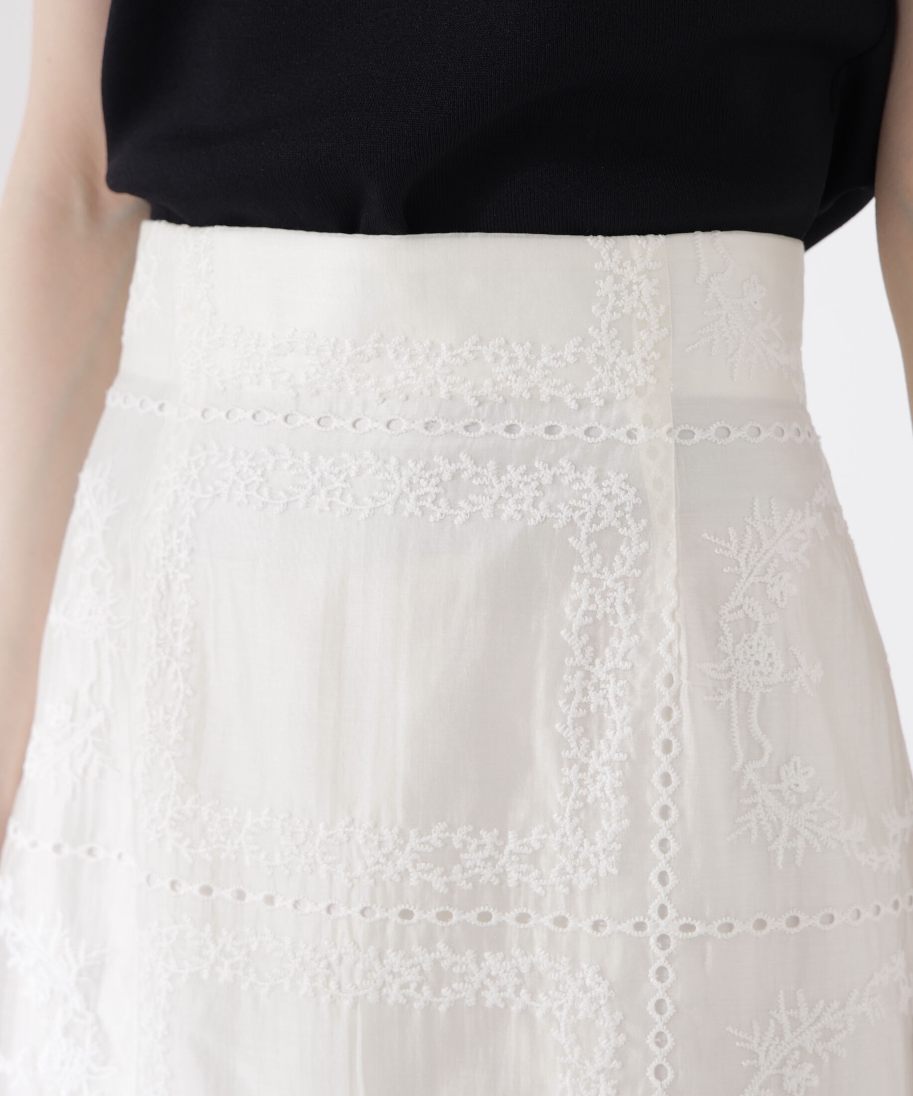 PROPORTION BODY DRESSING「シアーパネルレーススカート」|スカート|