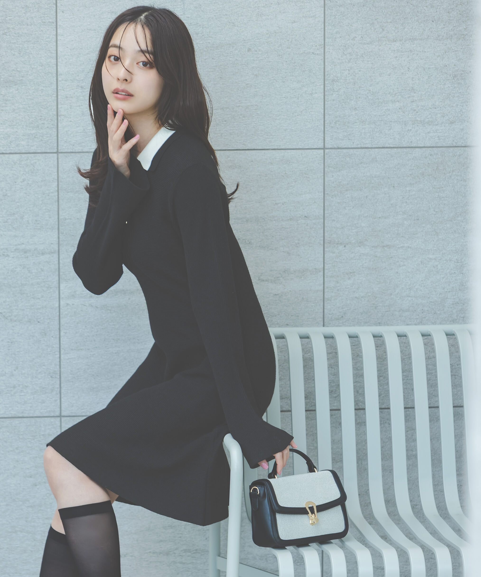 PROPORTION BODY DRESSING「《EDIT COLOGNE》ポロミニニットワンピース」|ワンピース|