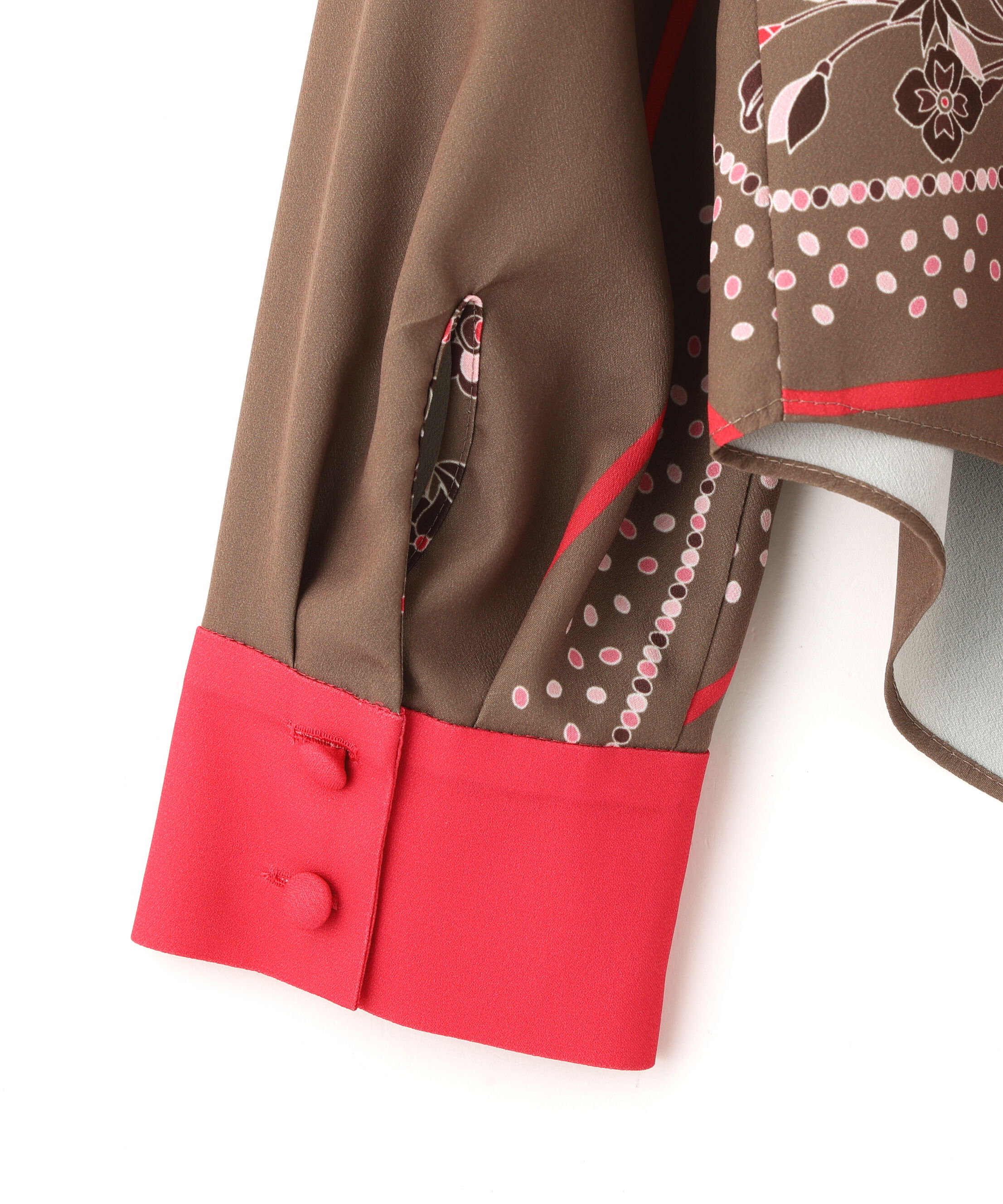  「◆フローラルスカーフプリントブラウス」|シャツ・ブラウス|