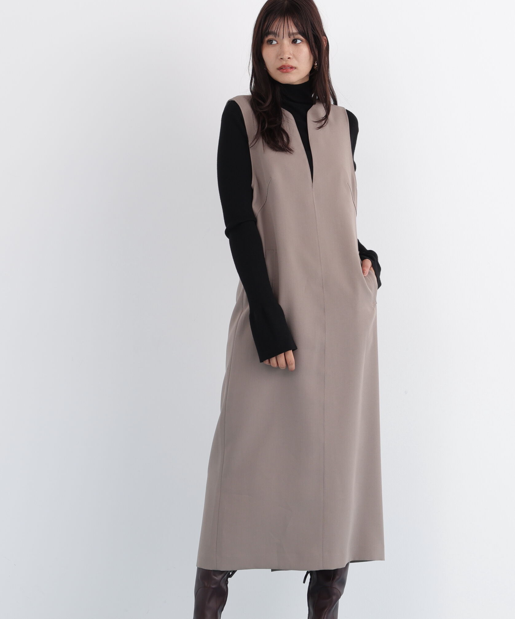  「◆キーネックジャンパースカート」|ワンピース|