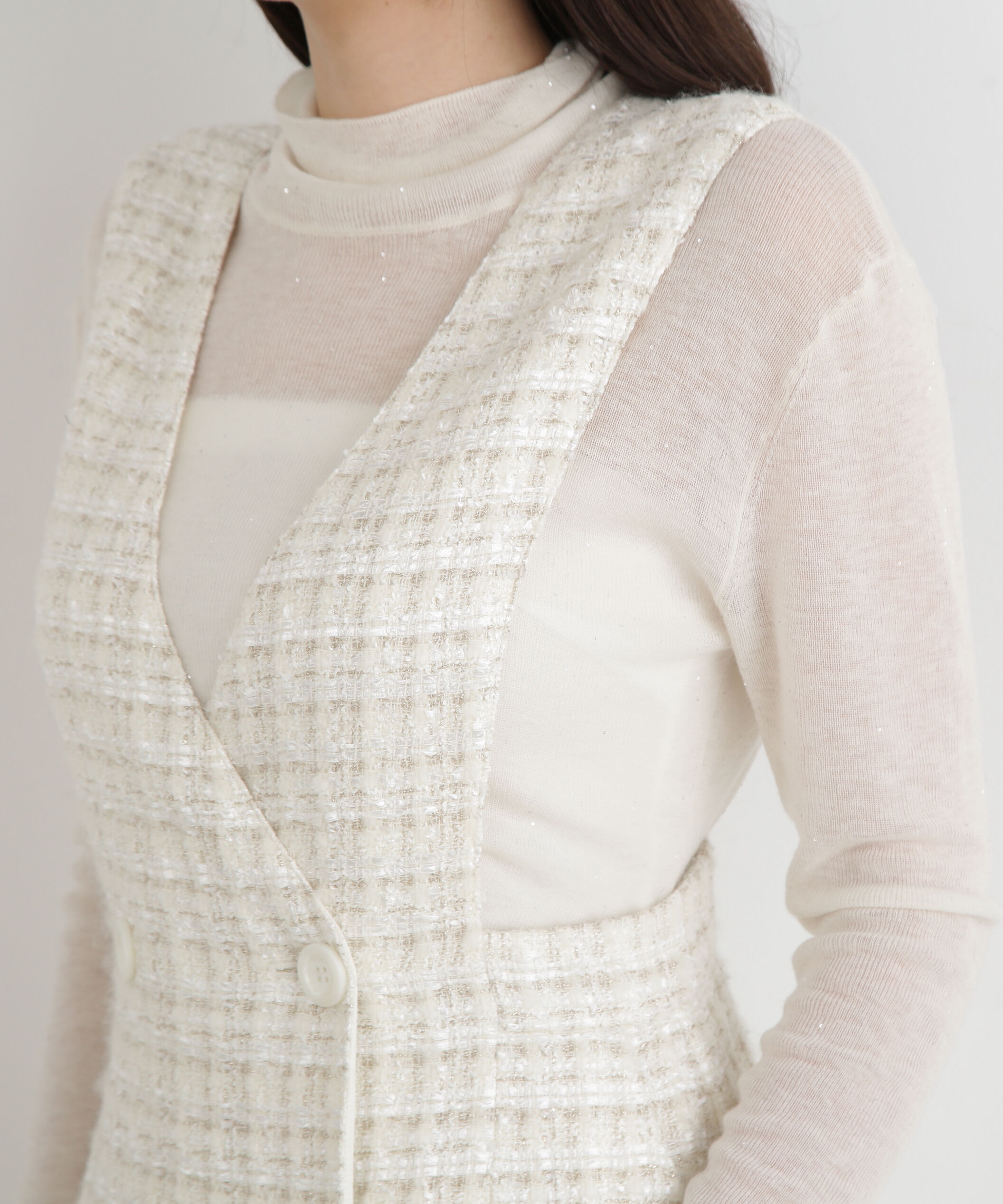  「◆ループツイードジャンバースカート」|ワンピース|