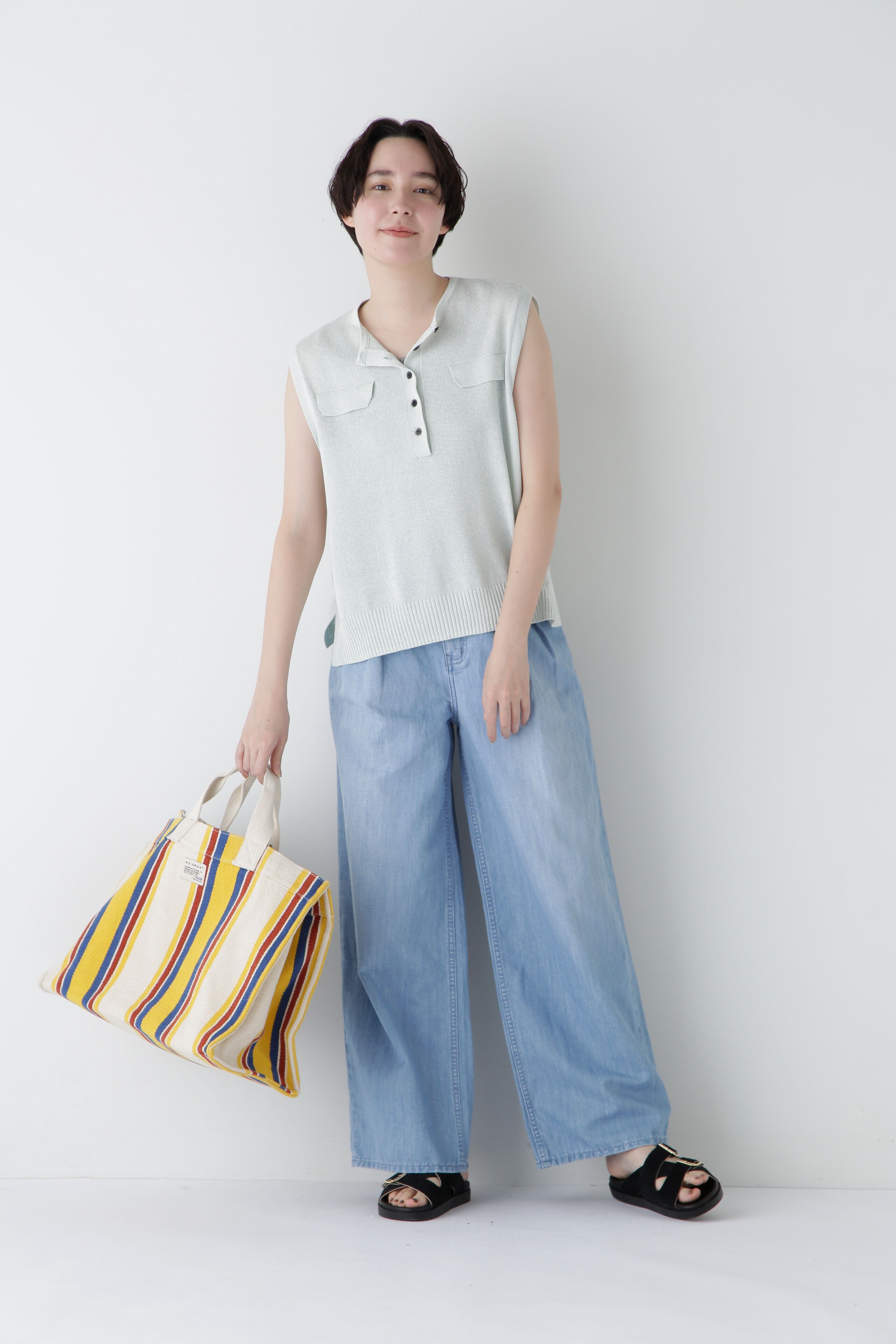  「◆タックワイドデニムパンツ」|その他|