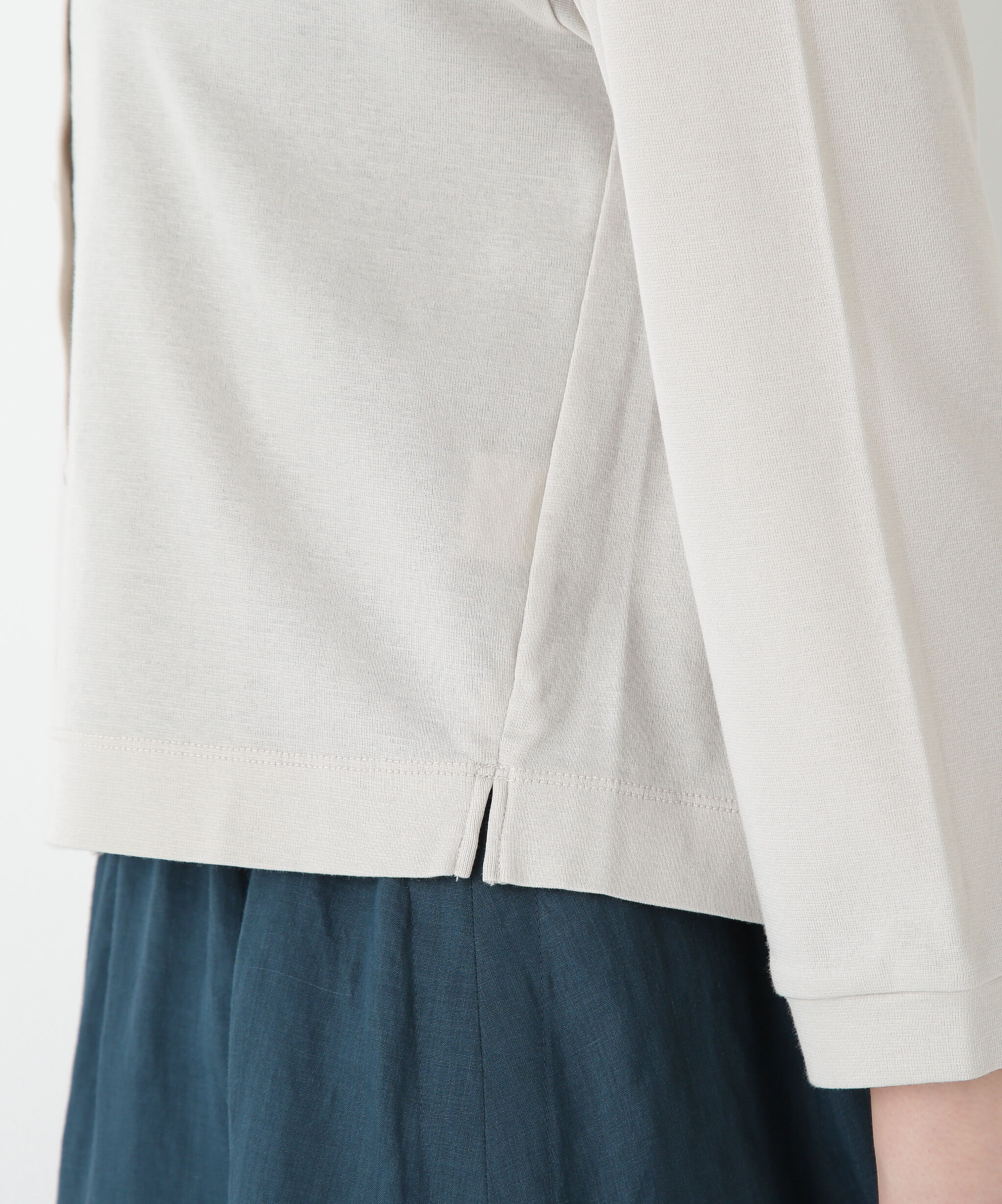  「◆クルーネックフライスカットソーカーディガン」|Tシャツ・カットソー|