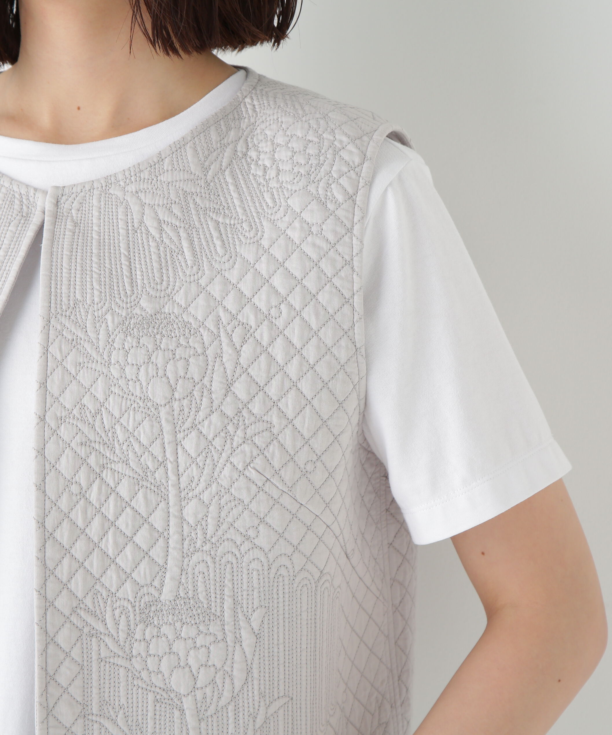  「◆インドコットンボイルキルティングジレ」|シャツ・ブラウス|