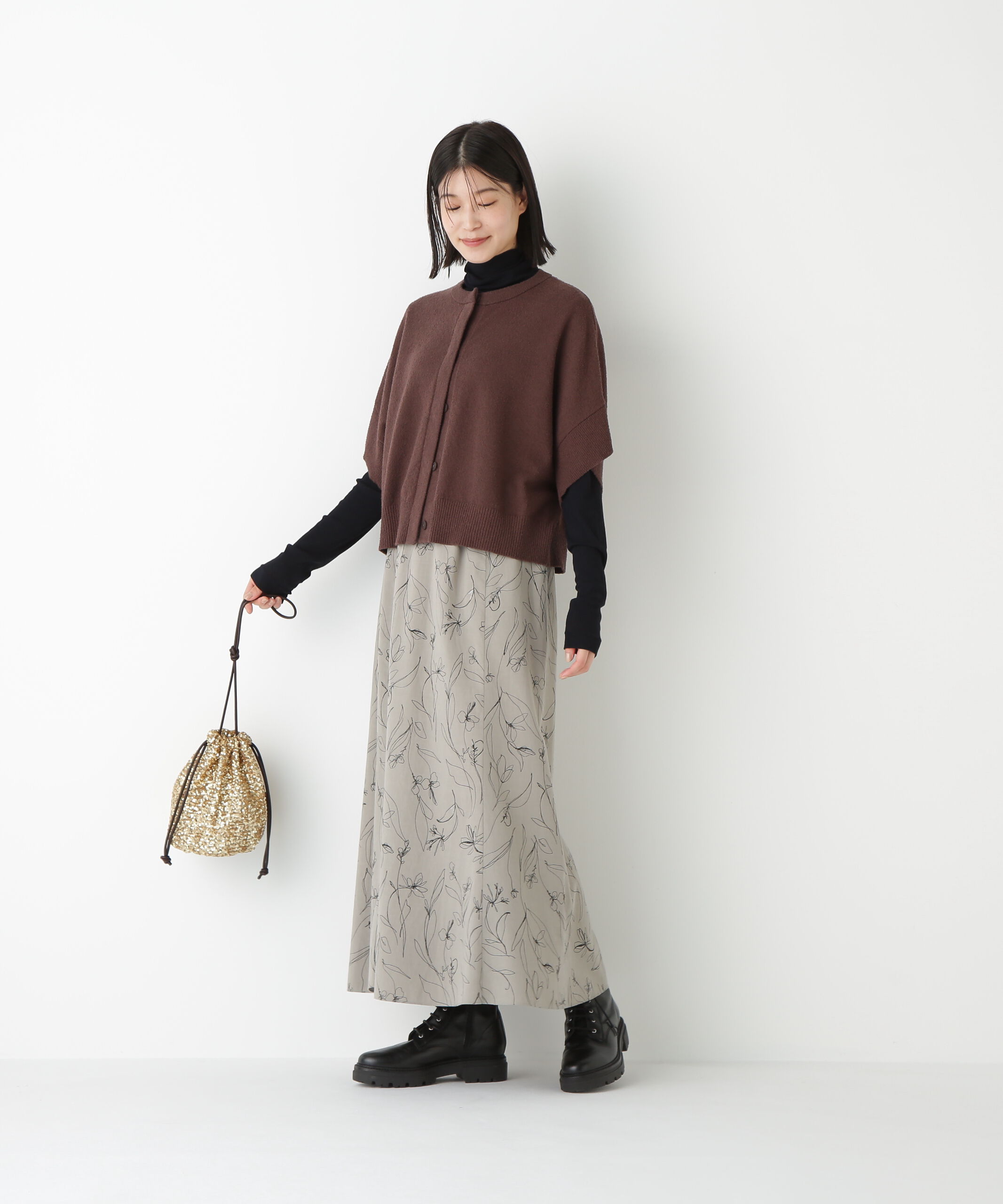  「◆綿ナイロンブークレ半袖カーディガン」|ニット・セーター|