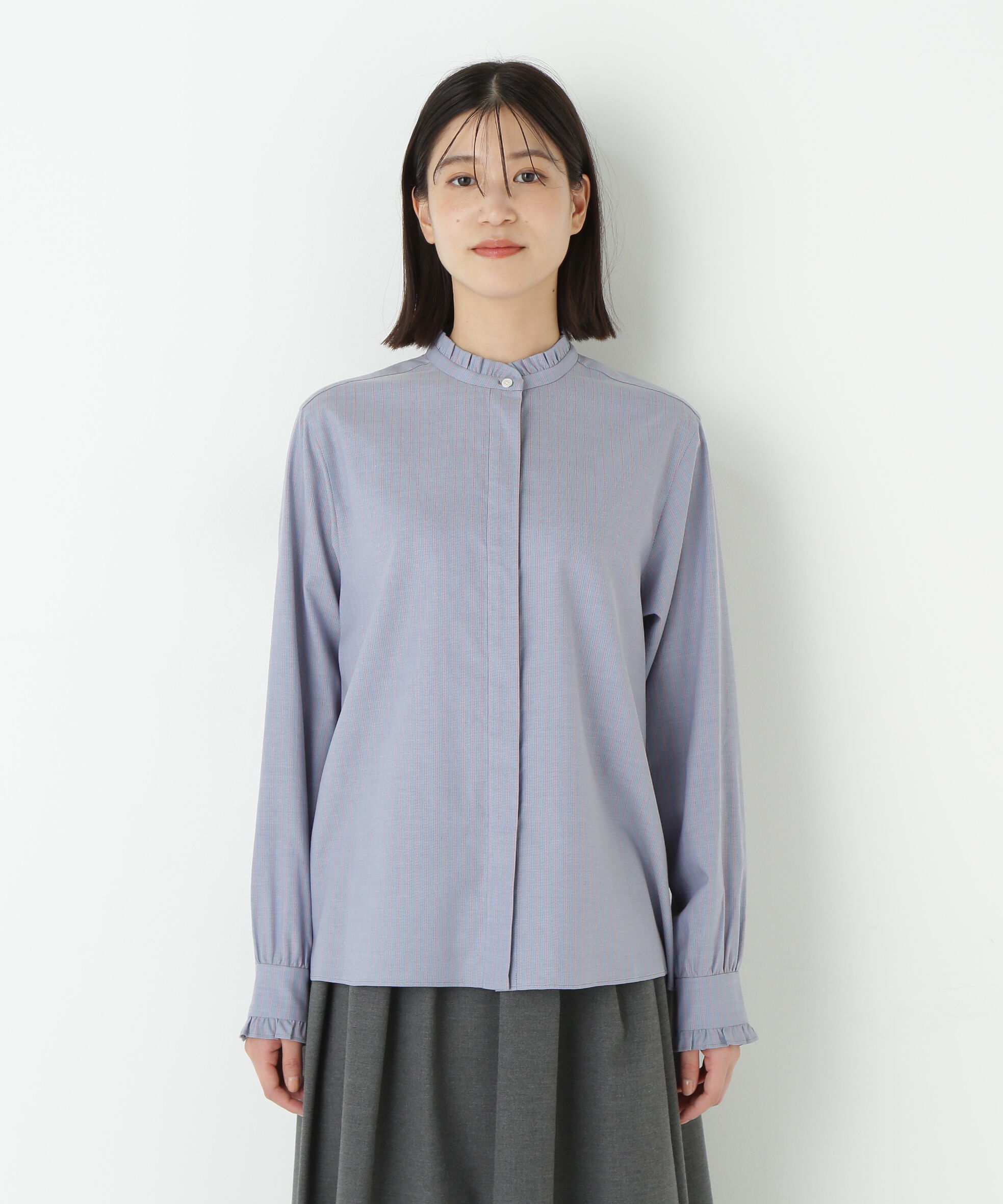  「◆スタンドフリルブラウス」|シャツ・ブラウス|