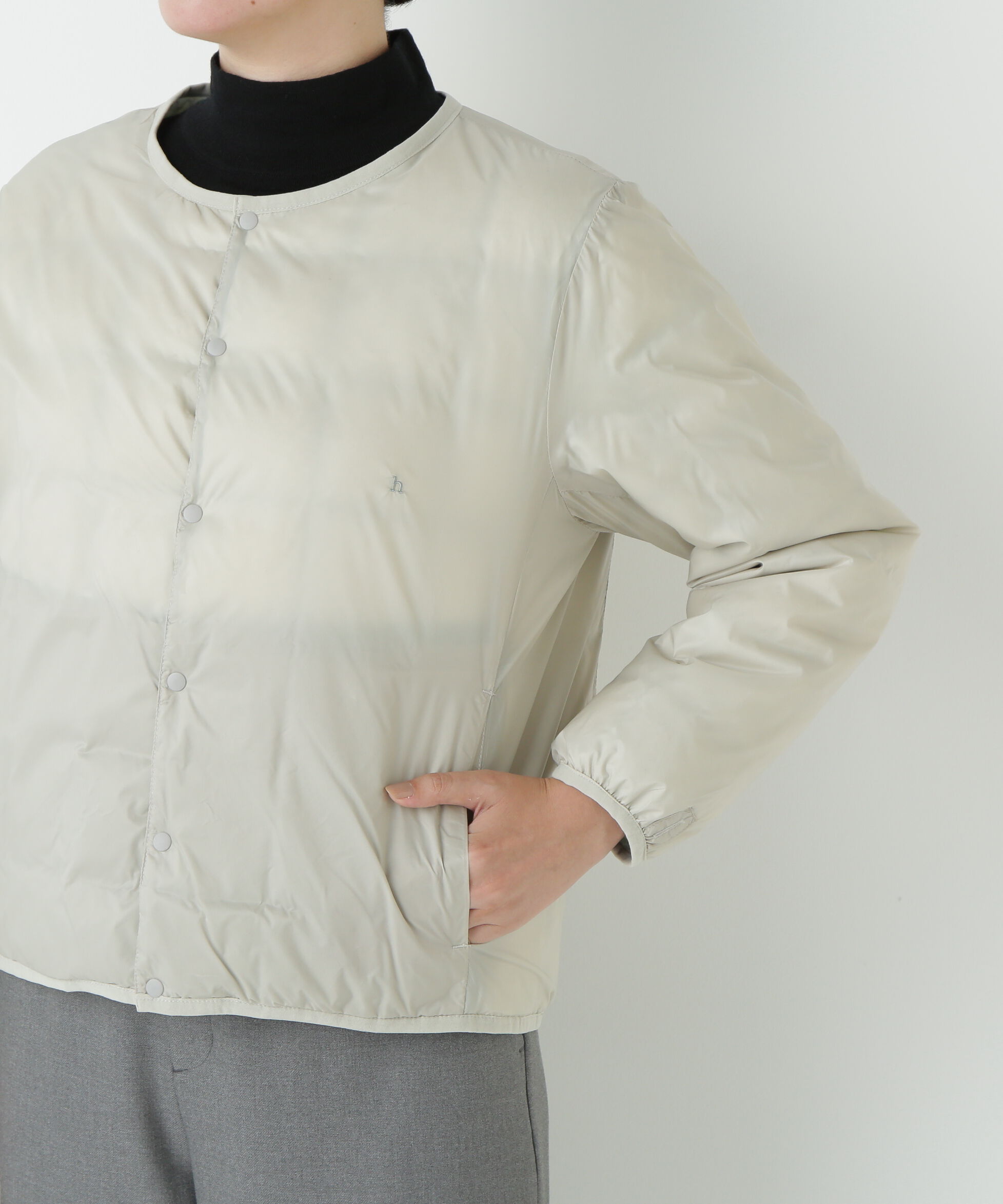  「◆≪ＴＡＩＯＮコラボ≫リバーシブルクルーネックダウンブルゾン」|ブルゾン・スタジャン|