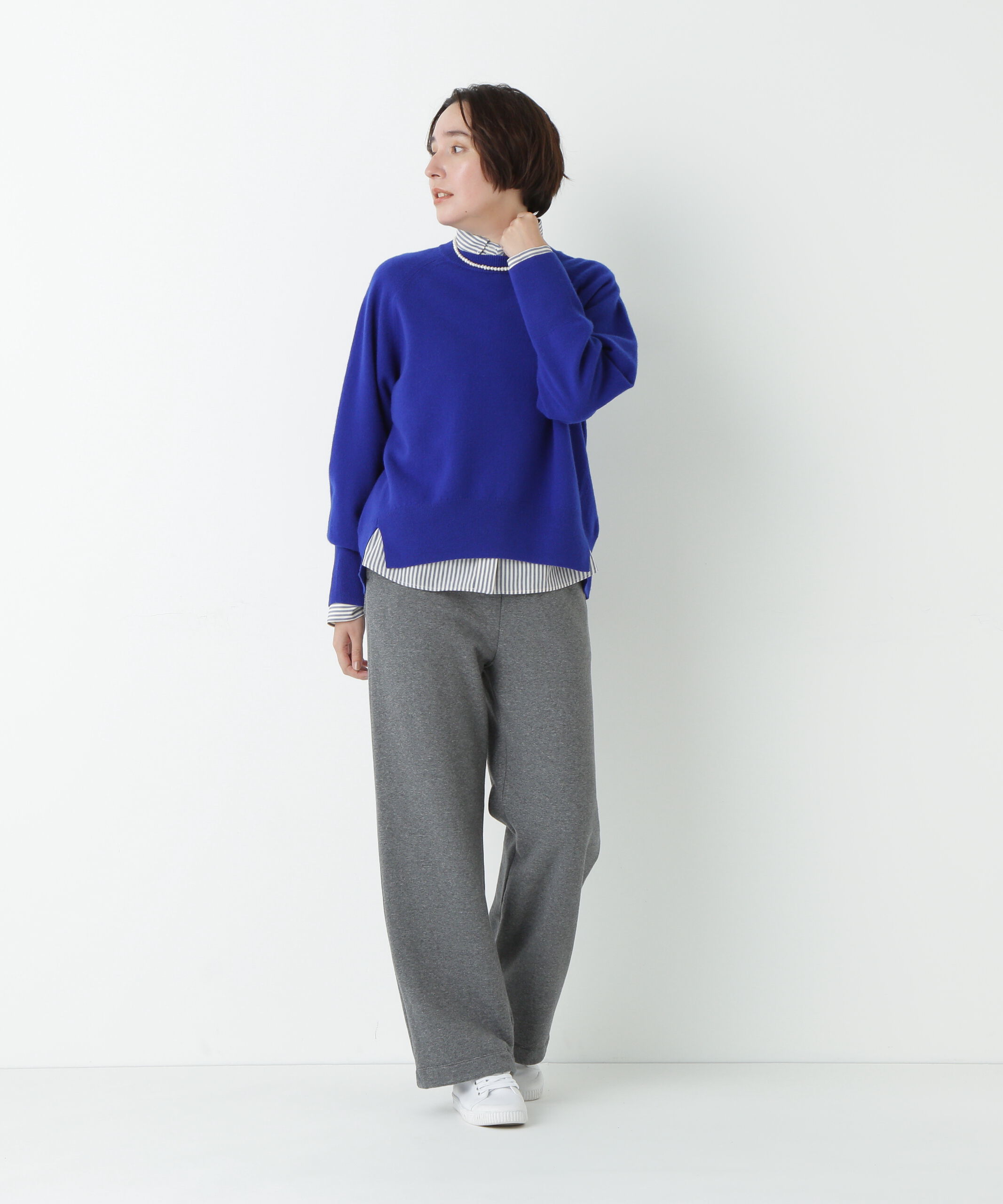  「◆ミドルゲージウールクルーネックプルオーバー」|ニット・セーター|