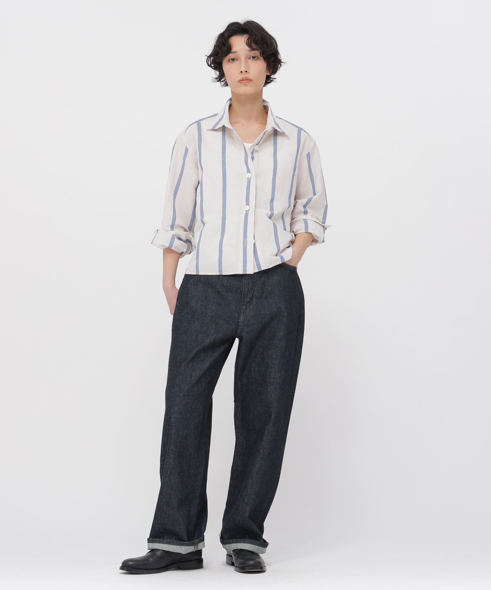 「BOLD STRIPE COTTON LINEN SHIRT」|シャツ・ブラウス|