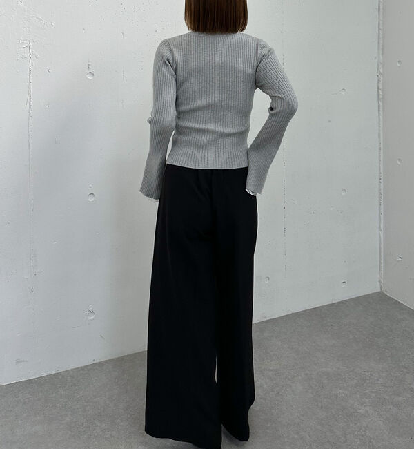 archives「レーストリムリブニットカーディガン」|カーディガン|