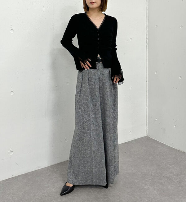 archives「レーストリムリブニットカーディガン」|カーディガン|