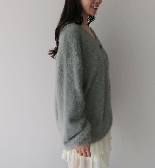 archives「ラメフェザーミドルニットカーディガン」|カーディガン|