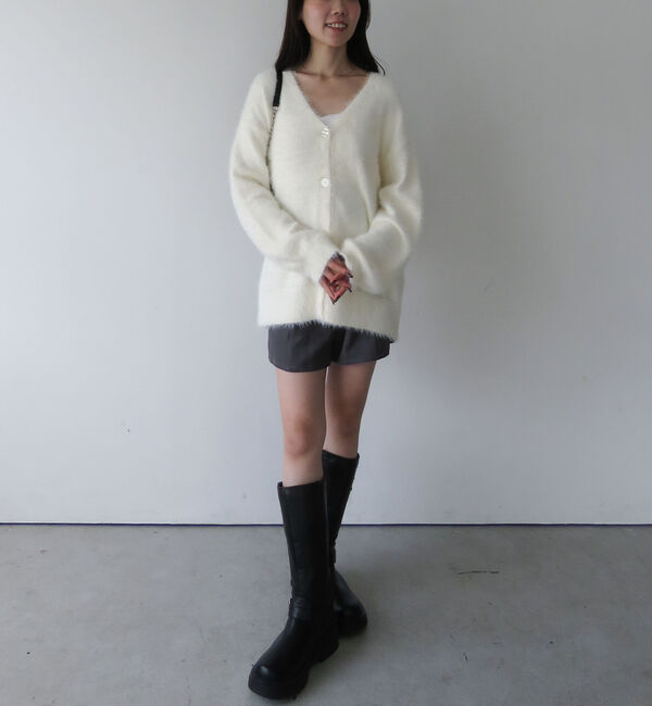 archives「ラメフェザーミドルニットカーディガン」|カーディガン|