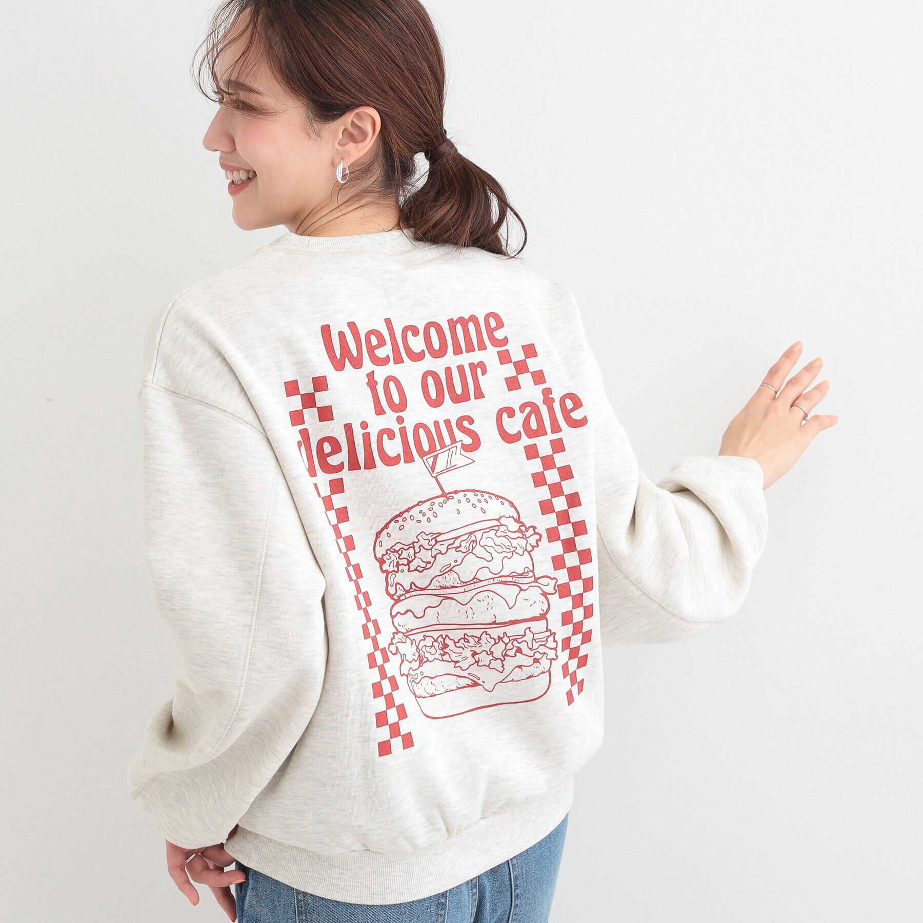 SHOO･LA･RUE「【あったか/S-LL】選べる2柄 裏起毛スウェット」|パーカー|ライトグレー(111