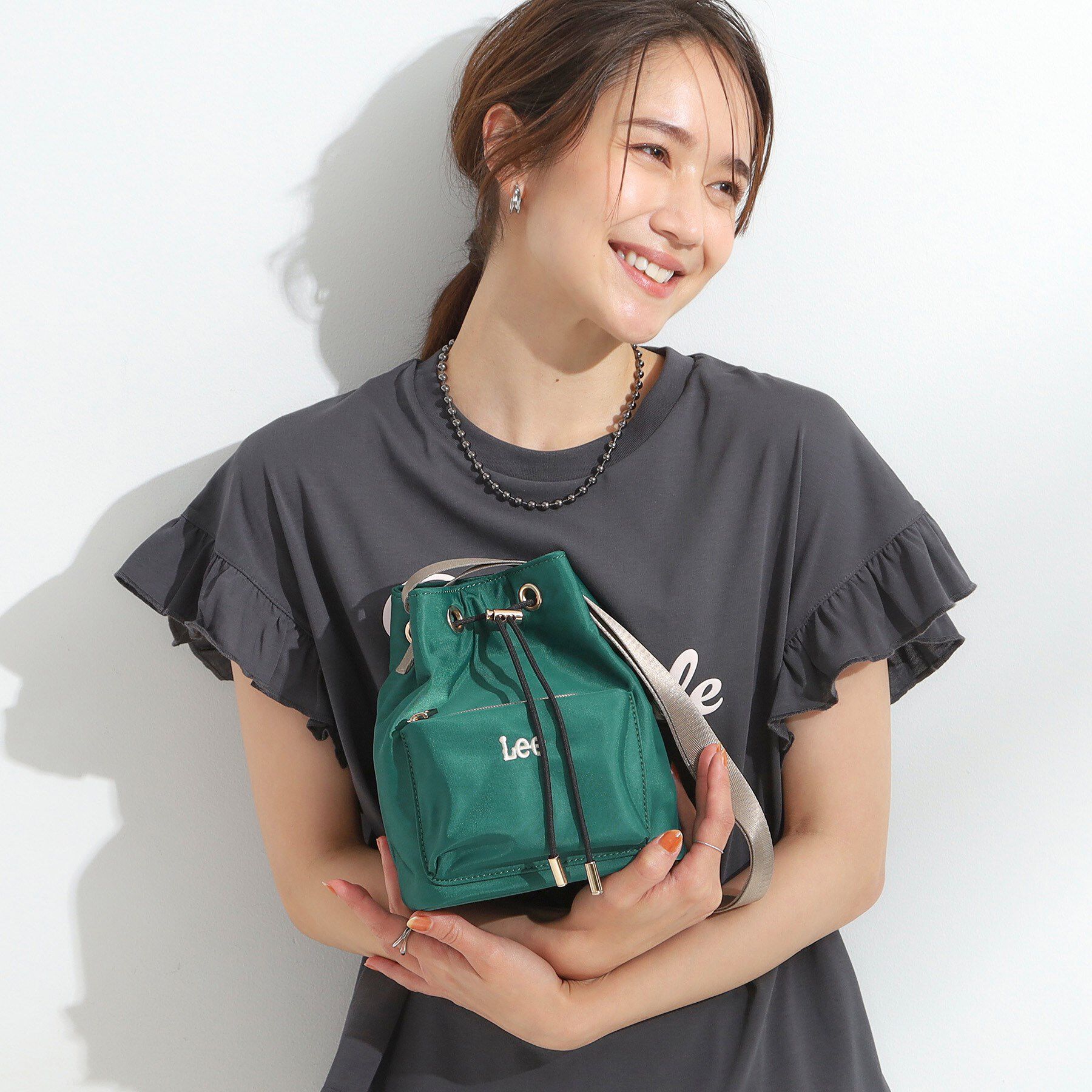 SHOO･LA･RUE「【Lee別注/撥水】巾着ショルダーバッグ」|ショルダー・メッセンジャー|