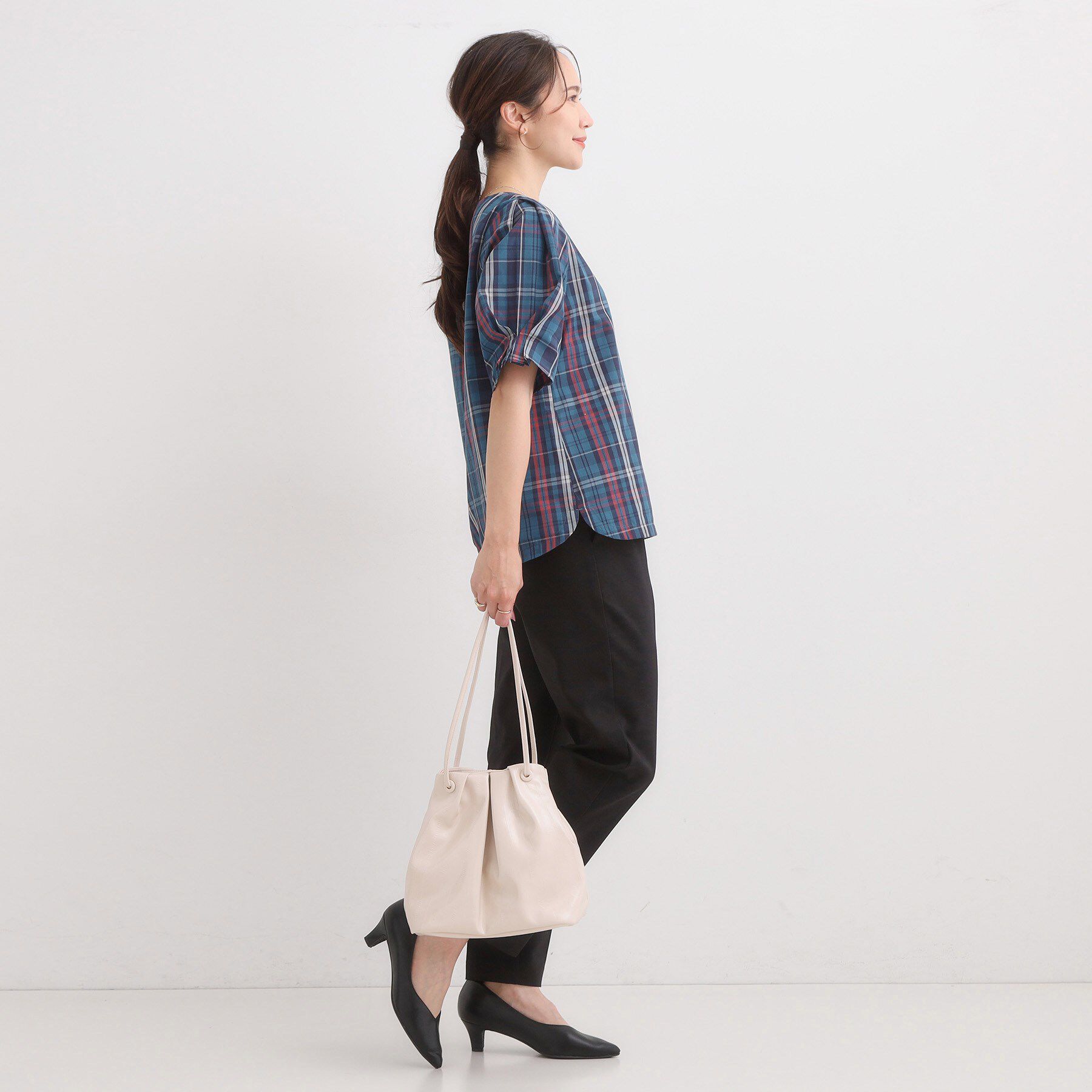 SHOO･LA･RUE「イールレザー風サイドスナップトートバッグ」|トートバッグ|