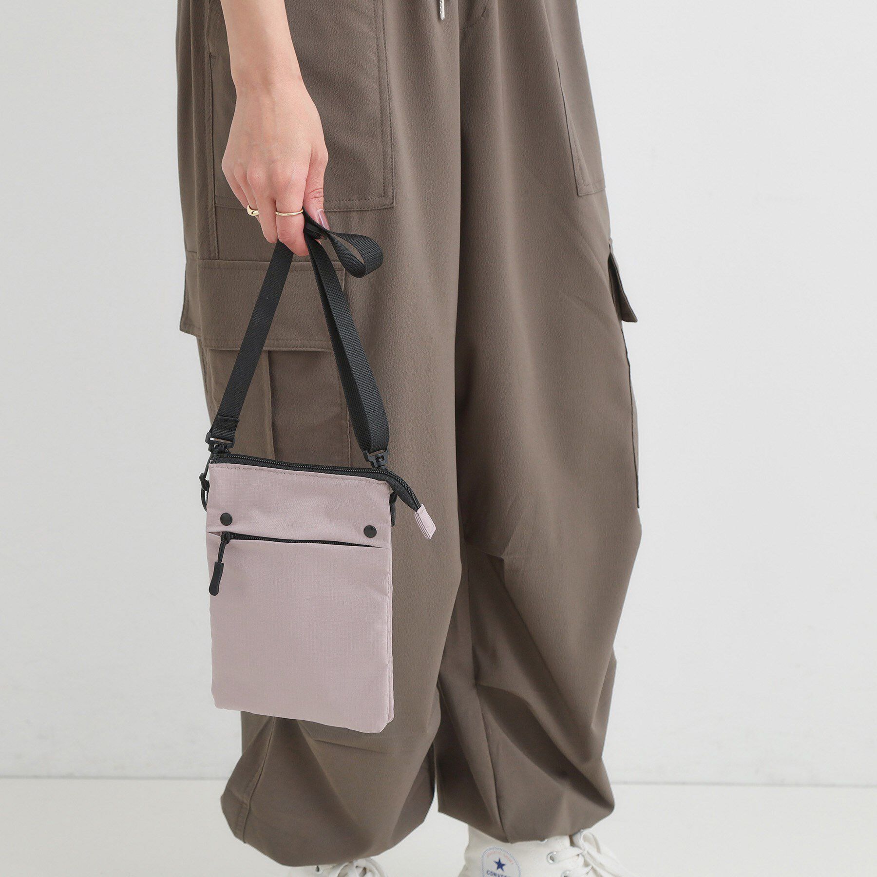 SHOO･LA･RUE「【撥水】2層ミニショルダーバッグ」|ショルダー・メッセンジャー|ピンク(072)