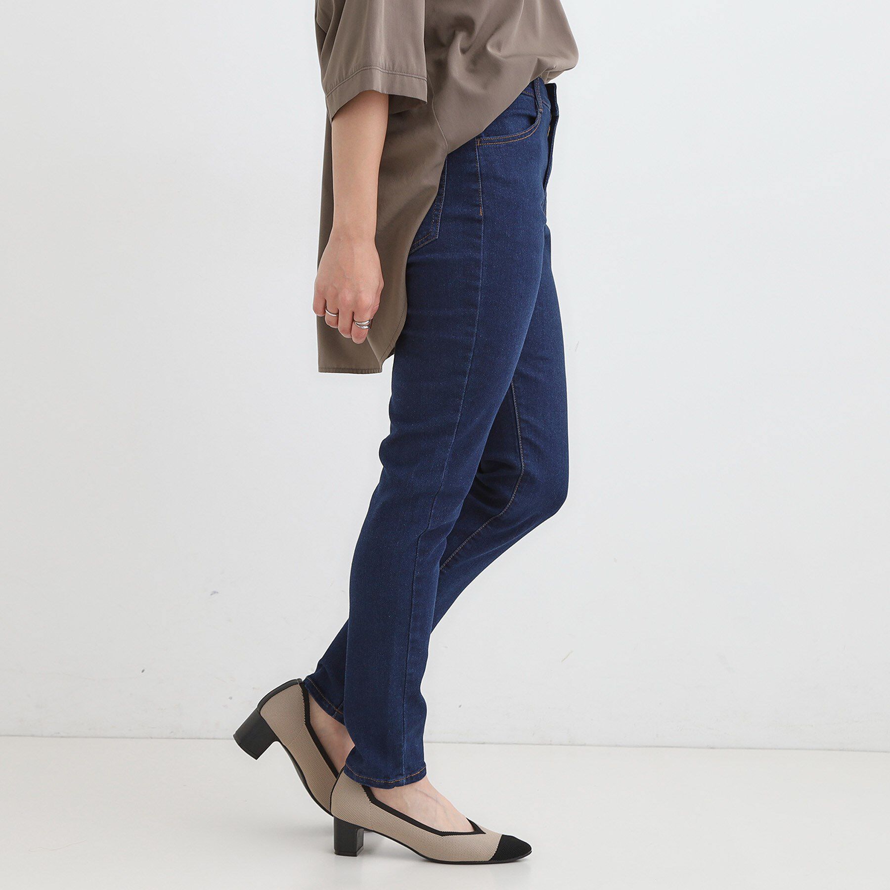 SHOO･LA･RUE「【SS-LL】ストレッチ デニムスキニーパンツ」|デニム|