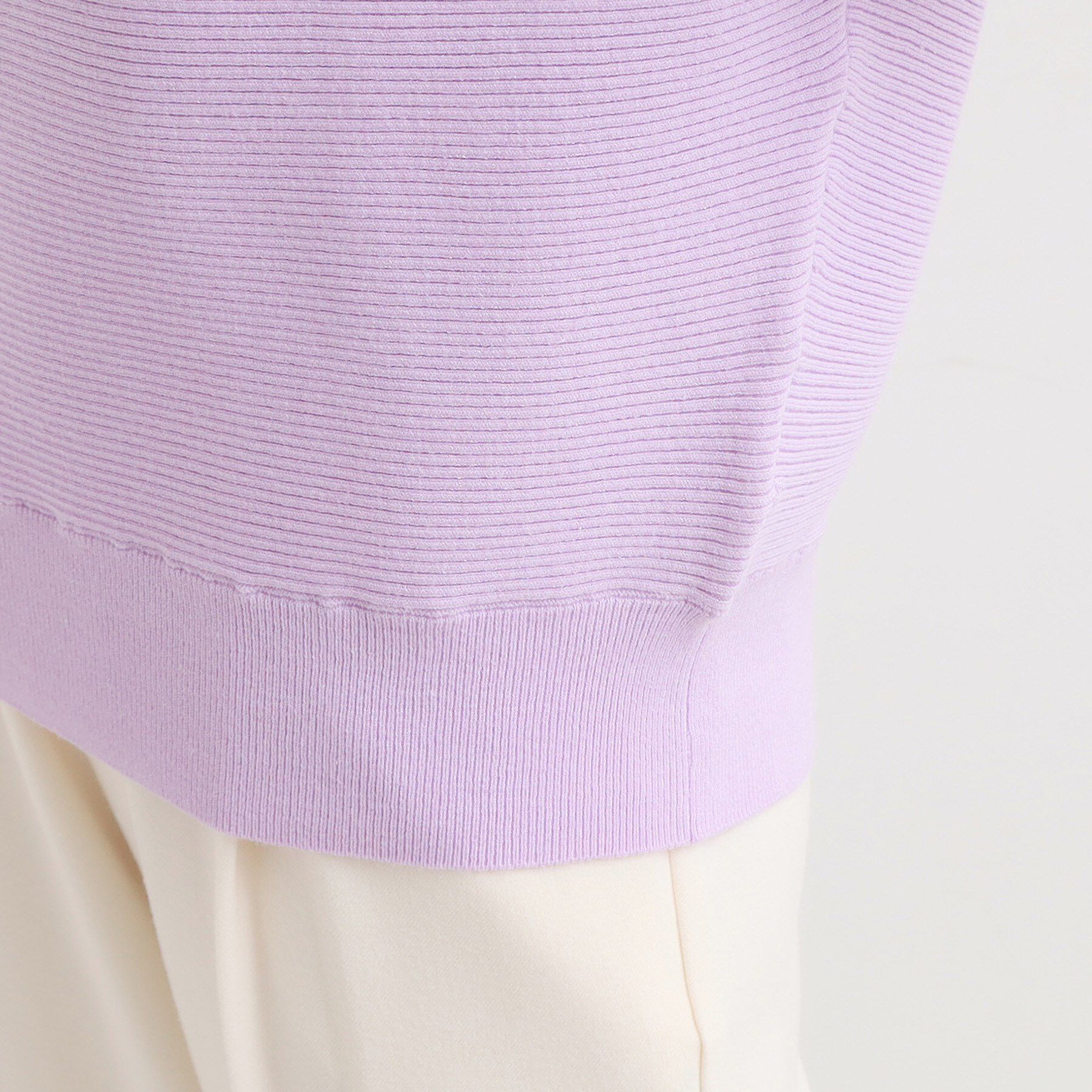 SHOO･LA･RUE「【洗濯機可/体型カバー】お袖ボタン リブドルマンニット」|ニット・セーター|