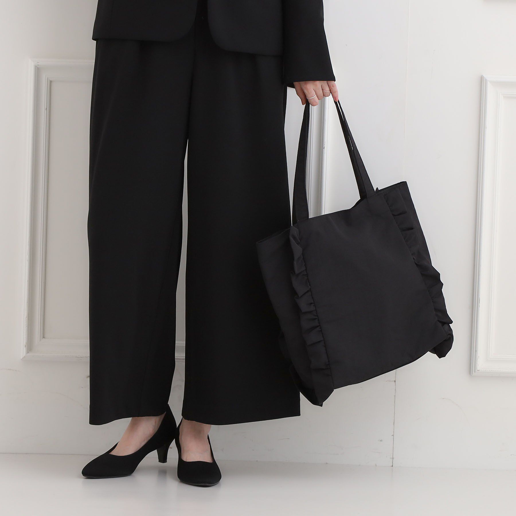 SHOO･LA･RUE「【セレモニー】フリルトートバッグ」|トートバッグ|