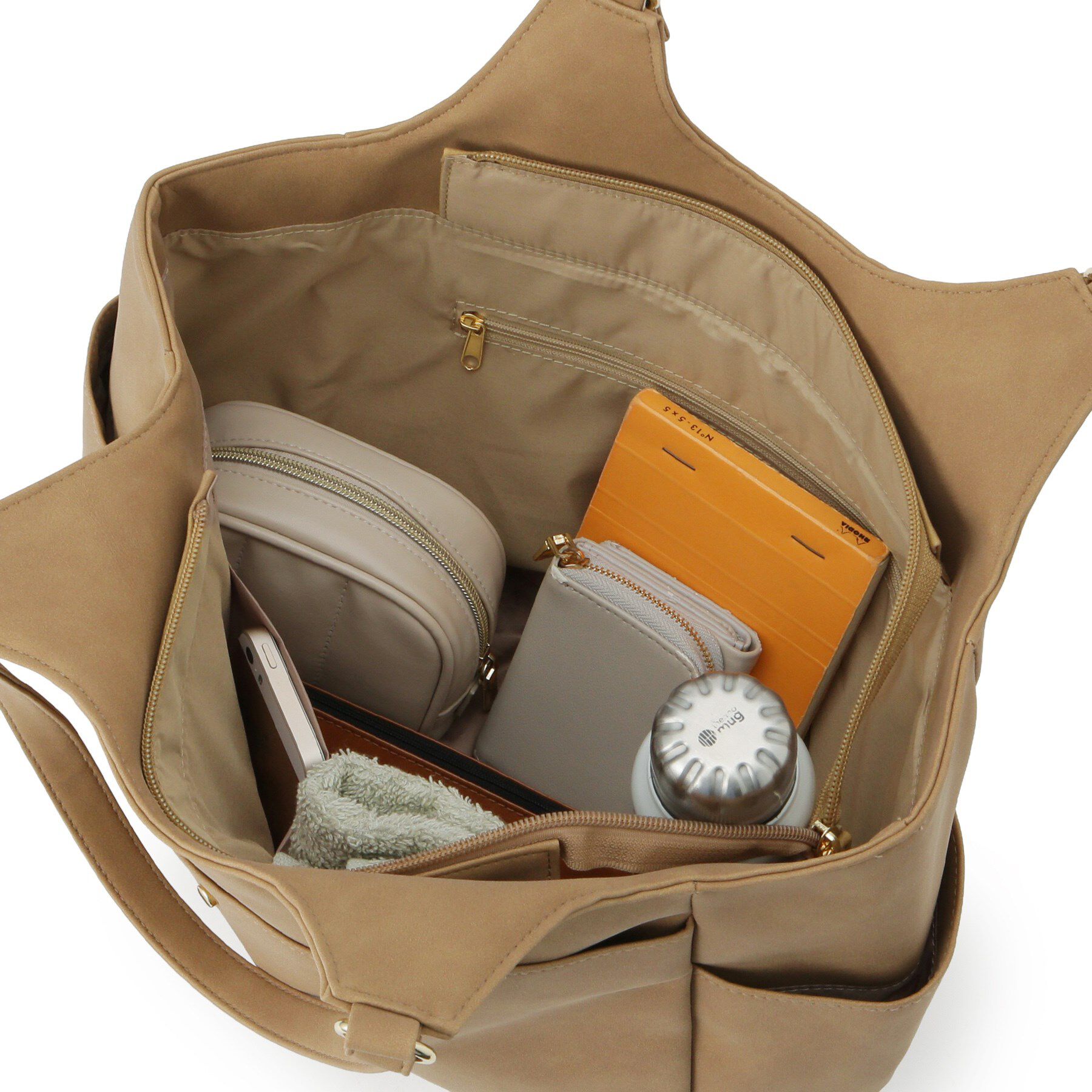 SHOO･LA･RUE「スエード調8ポケットトートバッグ」|トートバッグ|