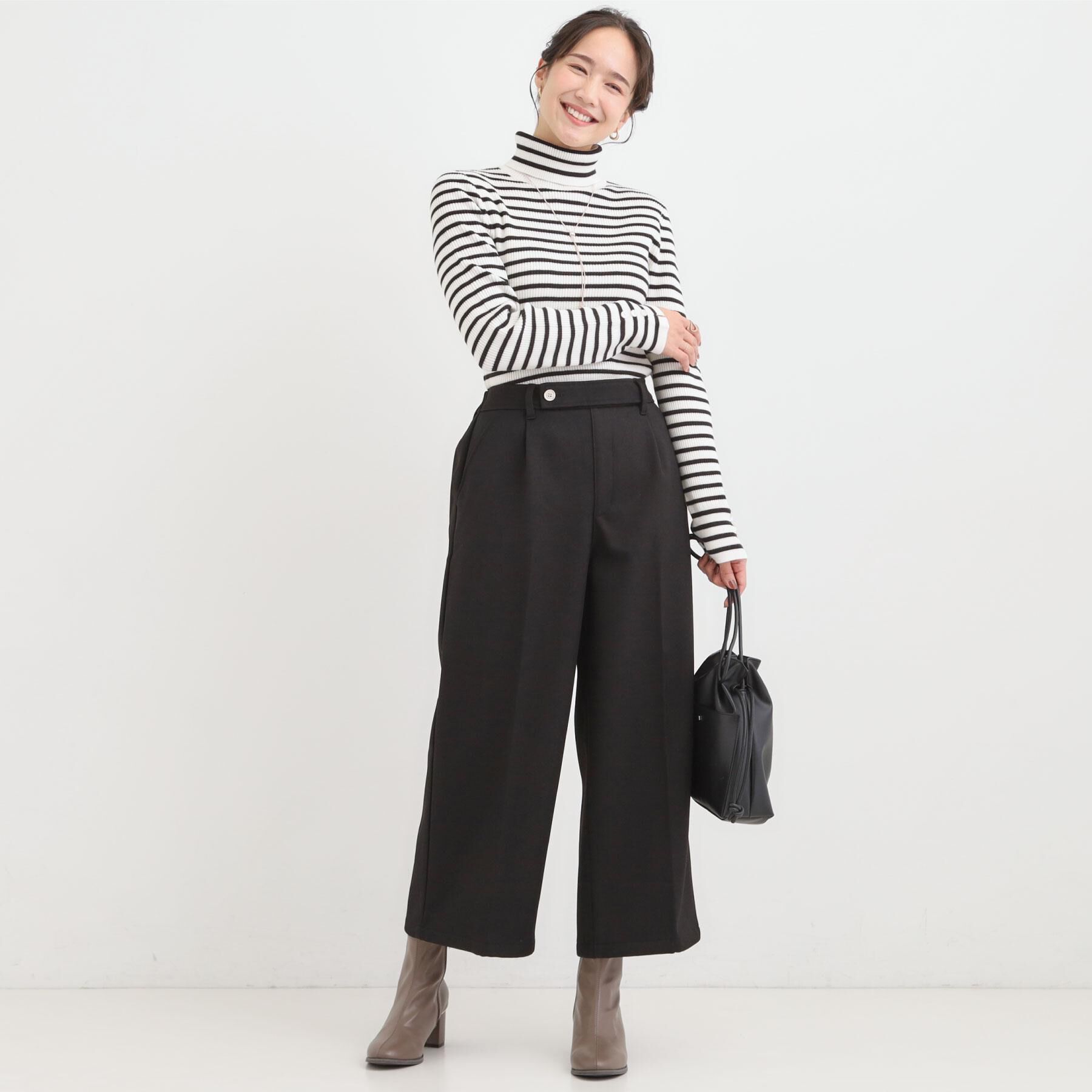 SHOO･LA･RUE「【着丈選べる】ウールフィールあったか裏起毛ワイドパンツ」|その他|