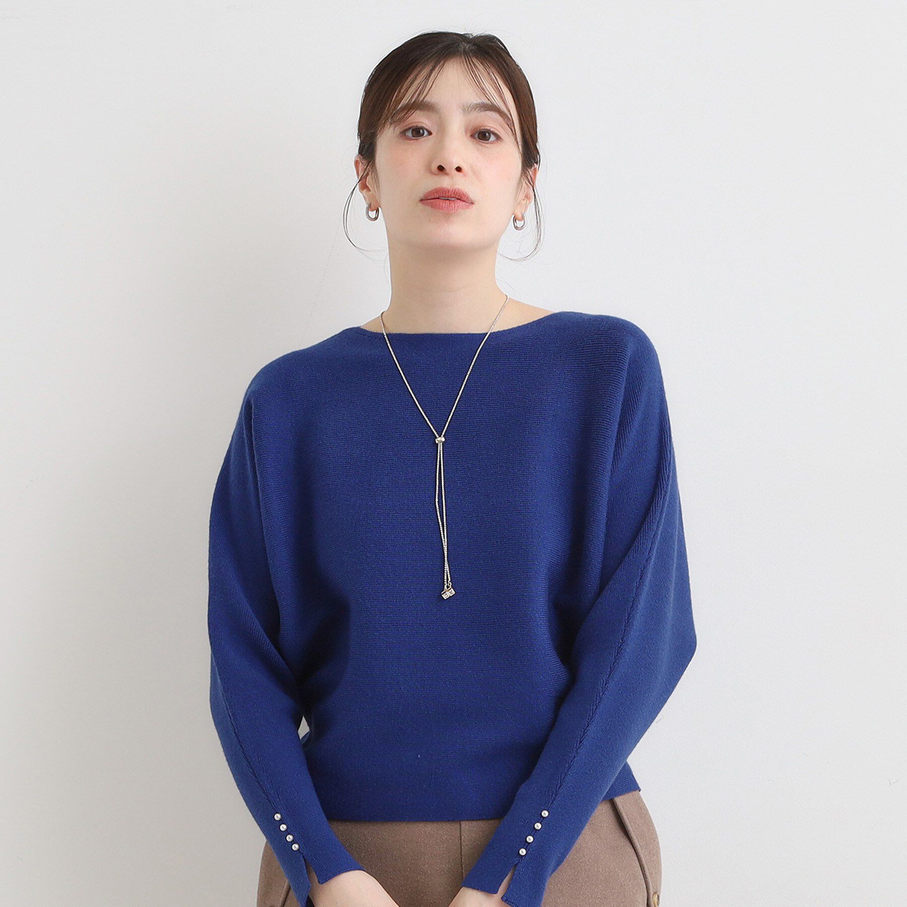 SHOO･LA･RUE「【洗濯機可】女性らしさ溢れる もちもちタッチが心地よい ドルマンニット」|ニット・セーター|