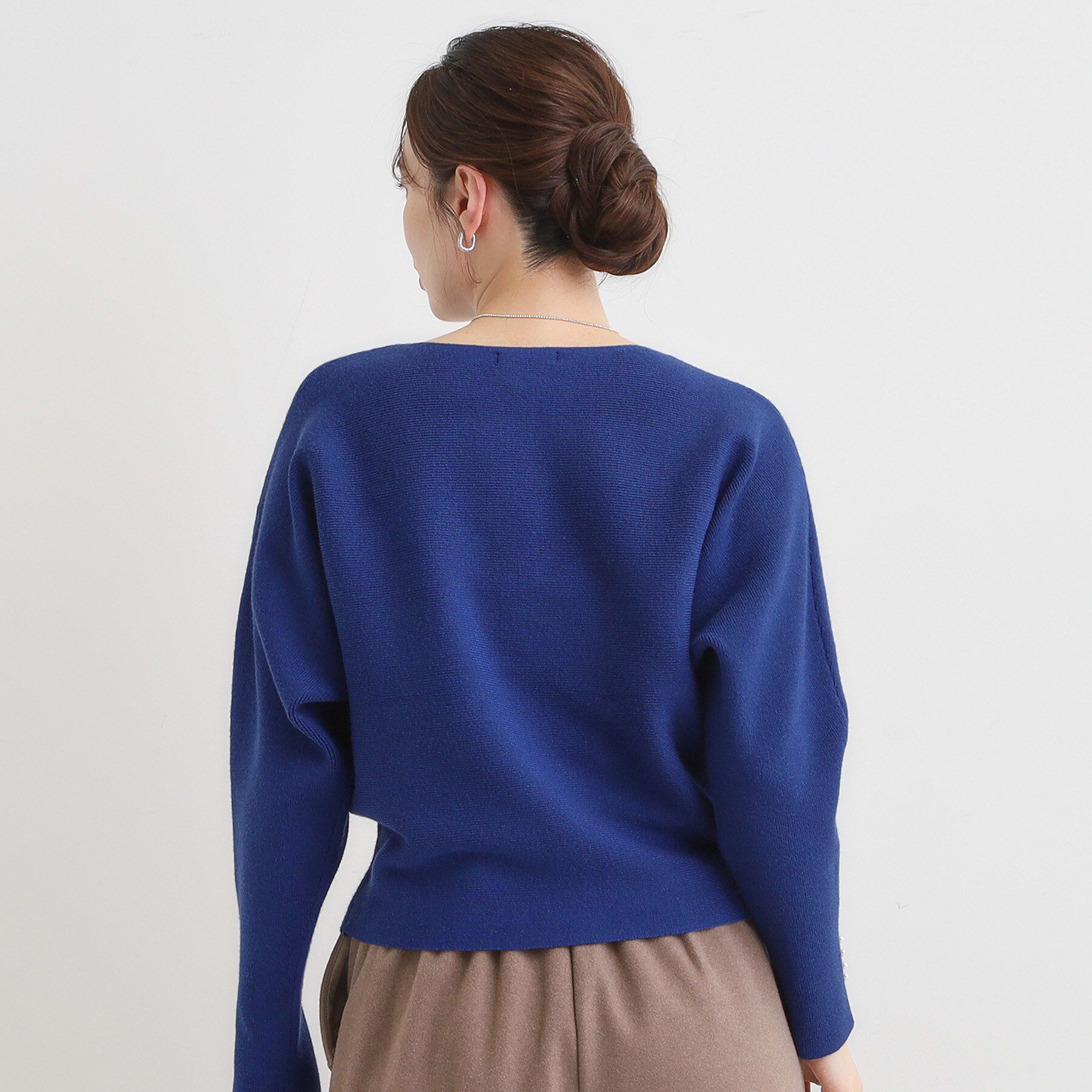 SHOO･LA･RUE「【洗濯機可】女性らしさ溢れる もちもちタッチが心地よい ドルマンニット」|ニット・セーター|