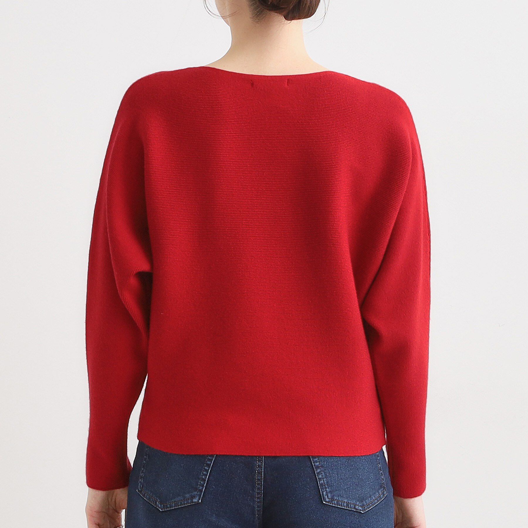 SHOO･LA･RUE「【洗濯機可】女性らしさ溢れる もちもちタッチが心地よい ドルマンニット」|ニット・セーター|