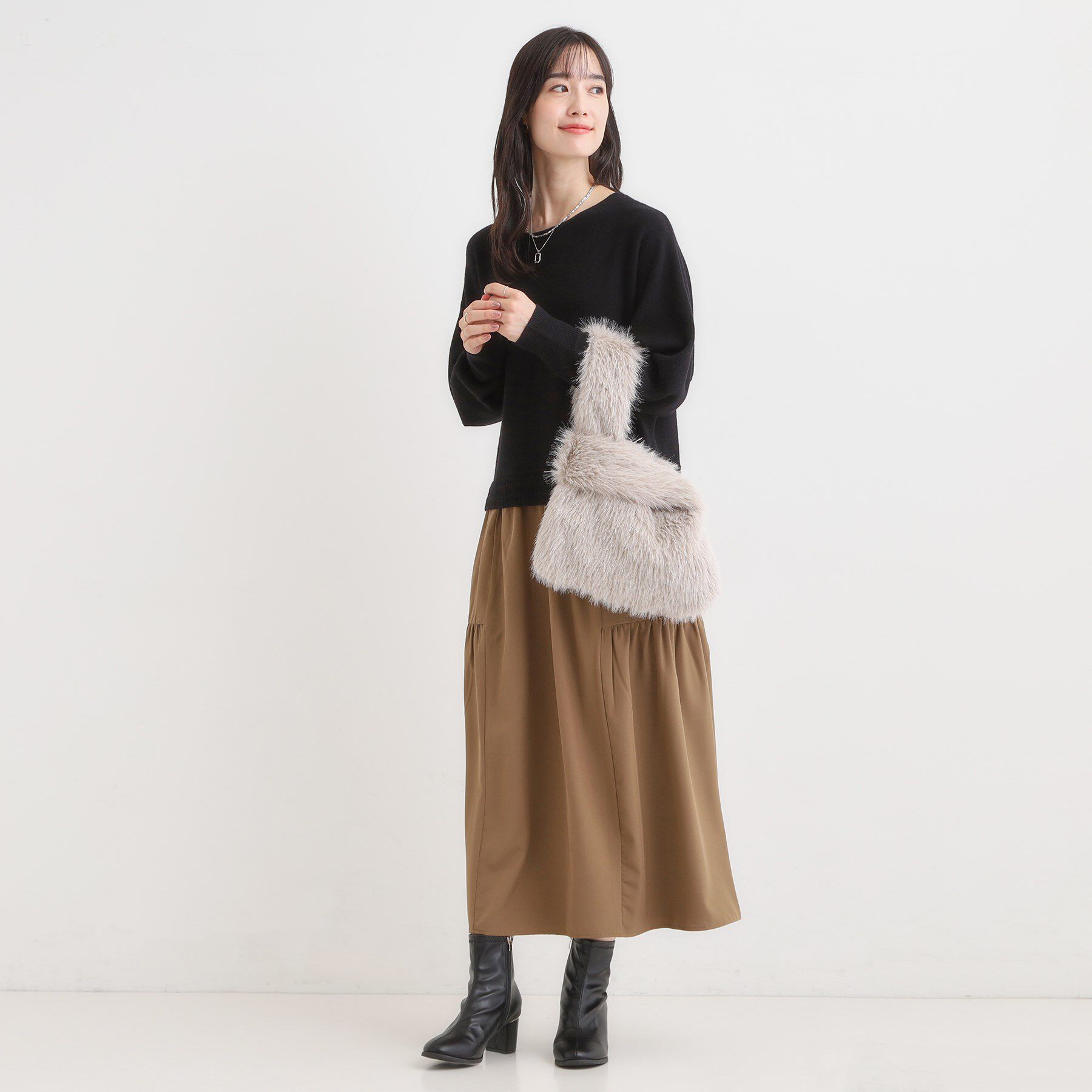 SHOO･LA･RUE「ラメ入りファートートバッグ」|トートバッグ|